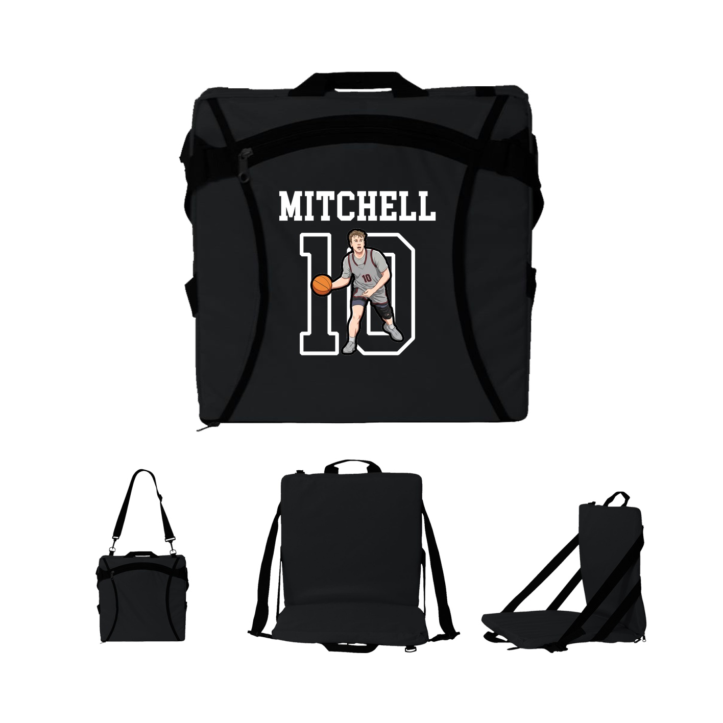 Folding Stadium Seat — Shirsey in Black