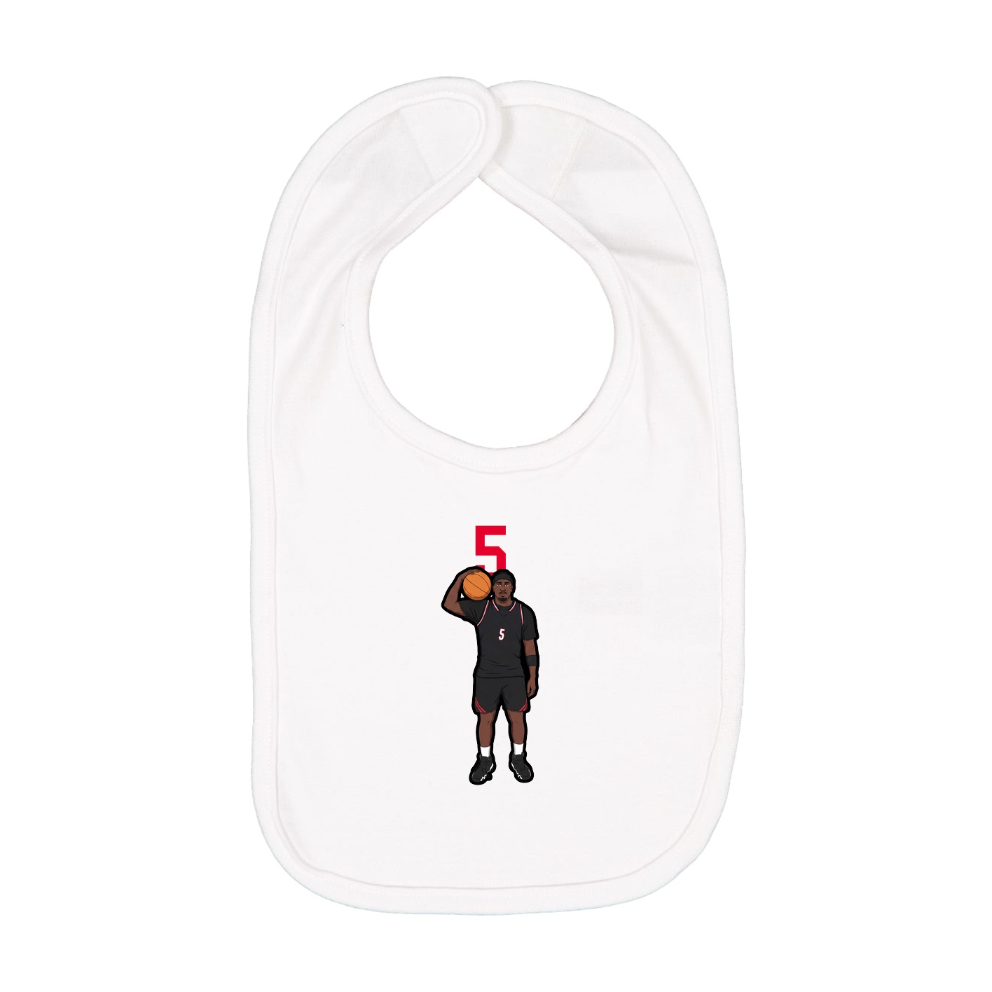 Infant Bib — Number Top in White