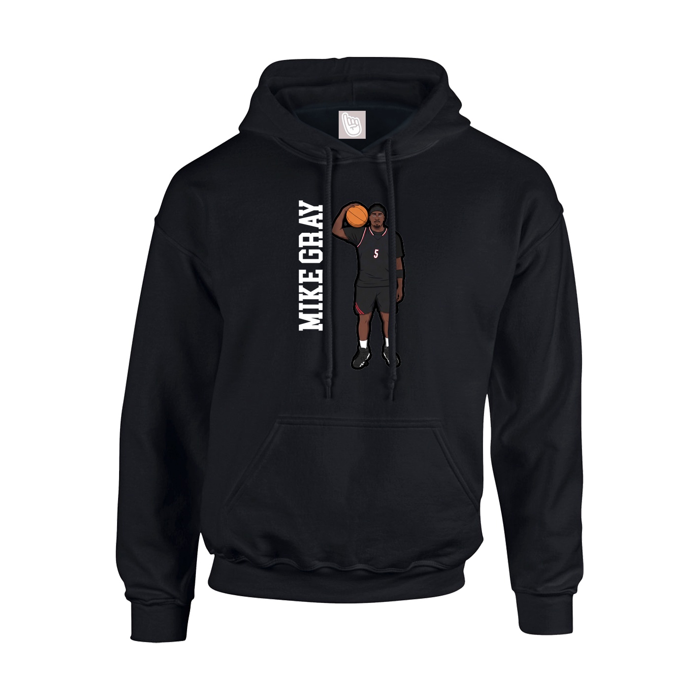 Youth Hoodie — Name Vertical in Black