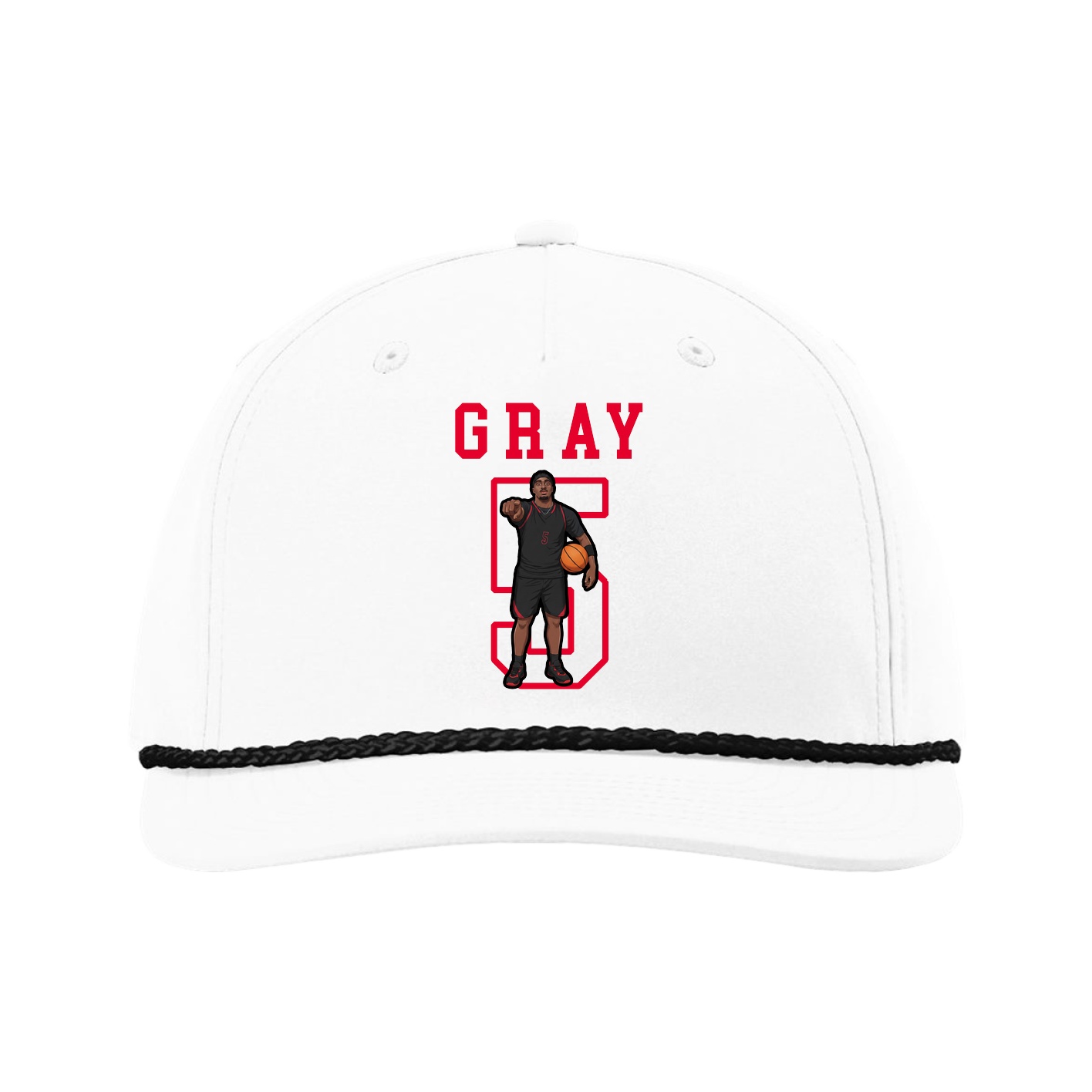 Five-Panel Classic Rope Cap — Shirsey in White