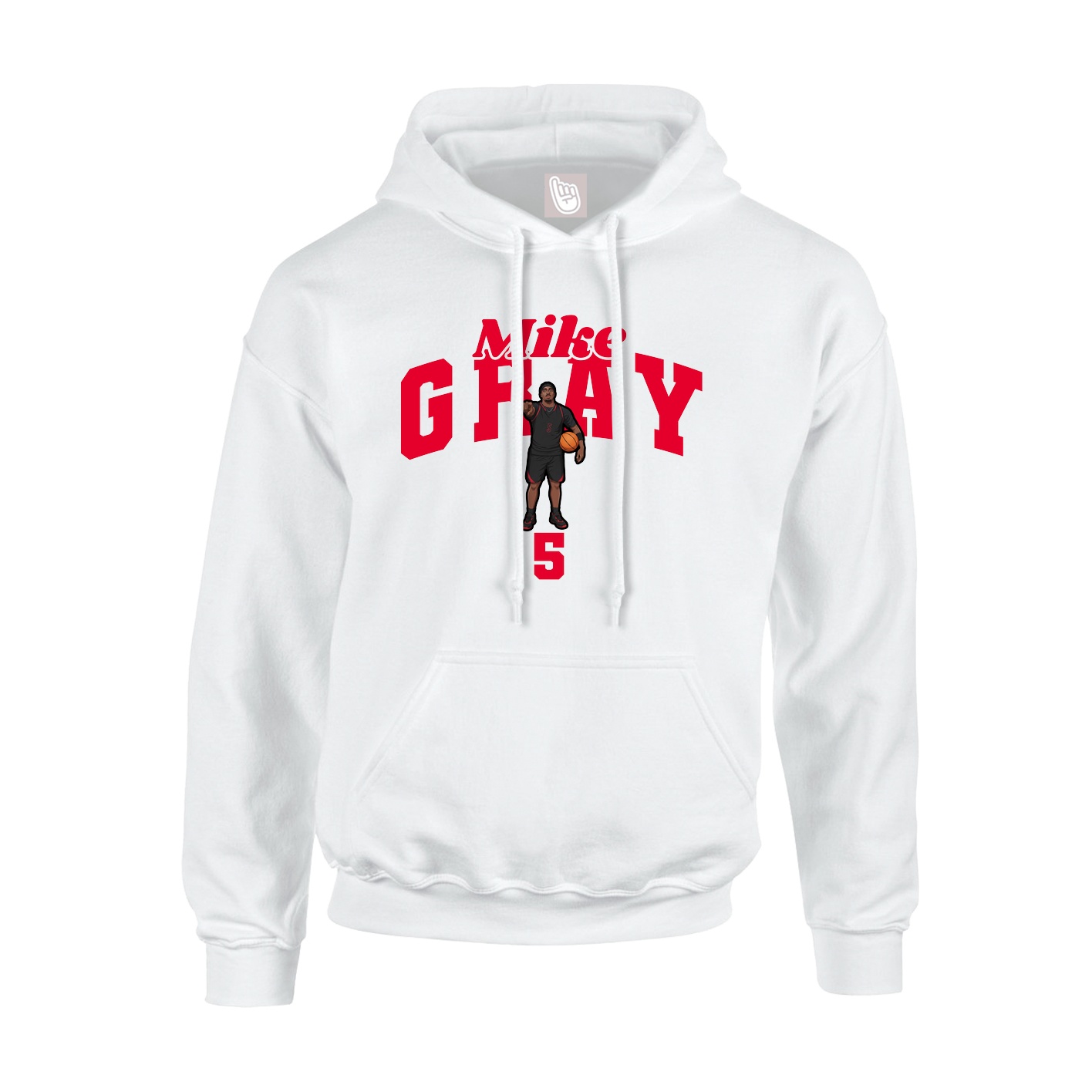 Hoodie — Signature Arch in White