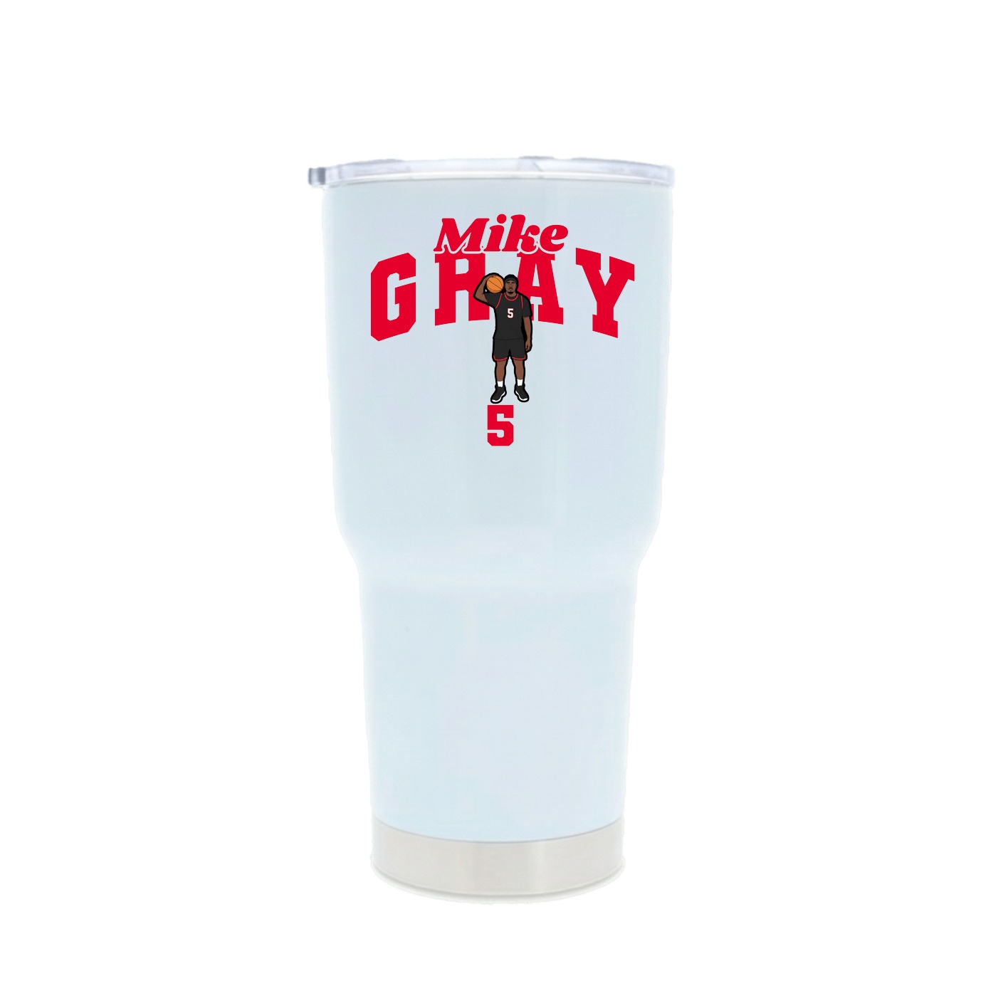 30oz Stainless Steel Tumbler — Signature Arch in White