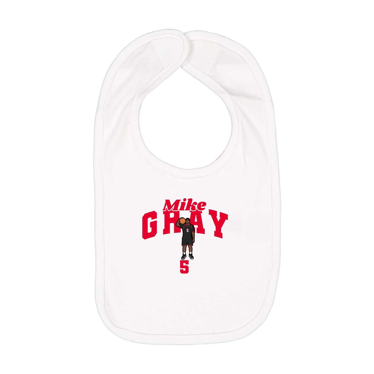 Infant Bib — Signature Arch in White