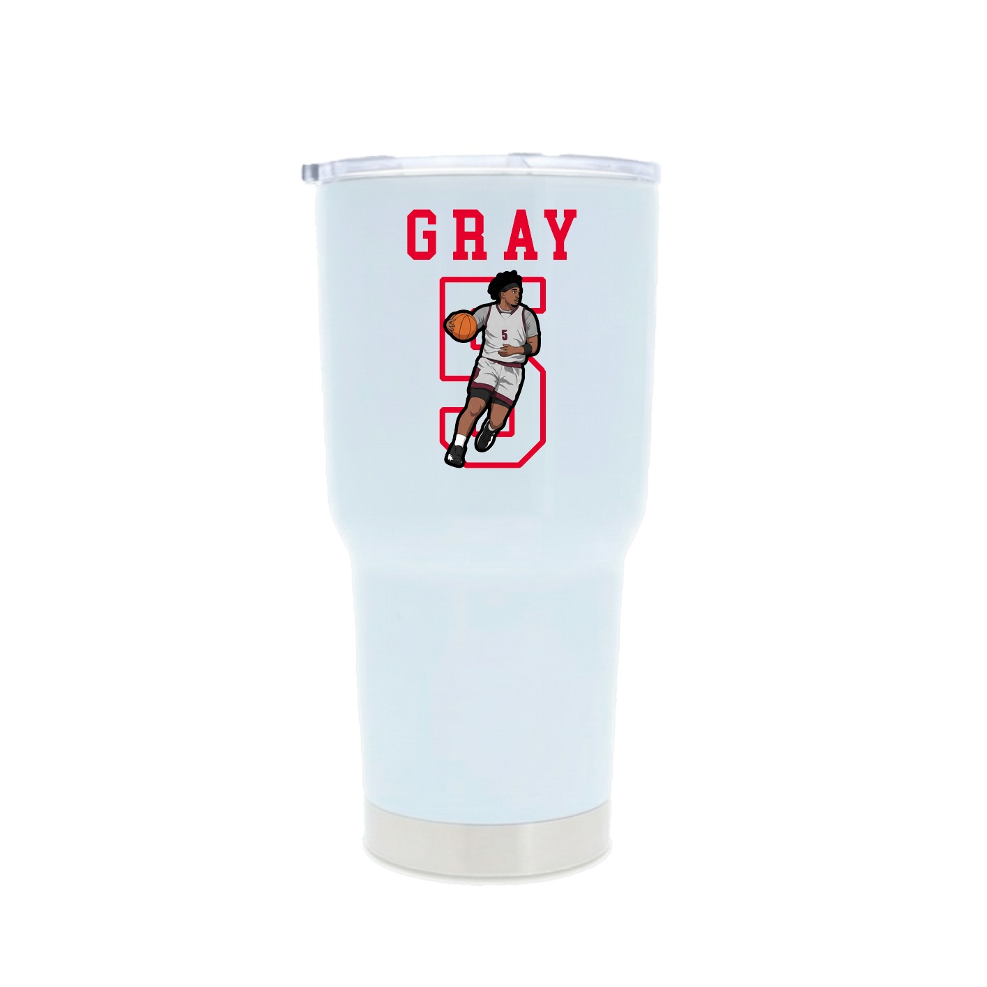 30oz Stainless Steel Tumbler — Shirsey in White
