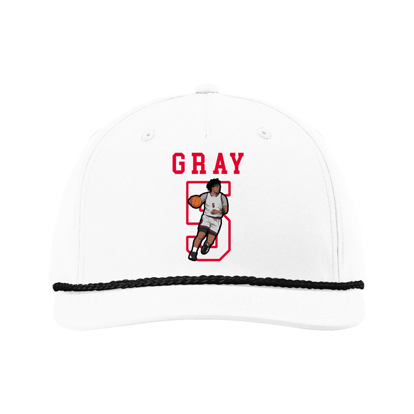 Five-Panel Classic Rope Cap — Shirsey in White