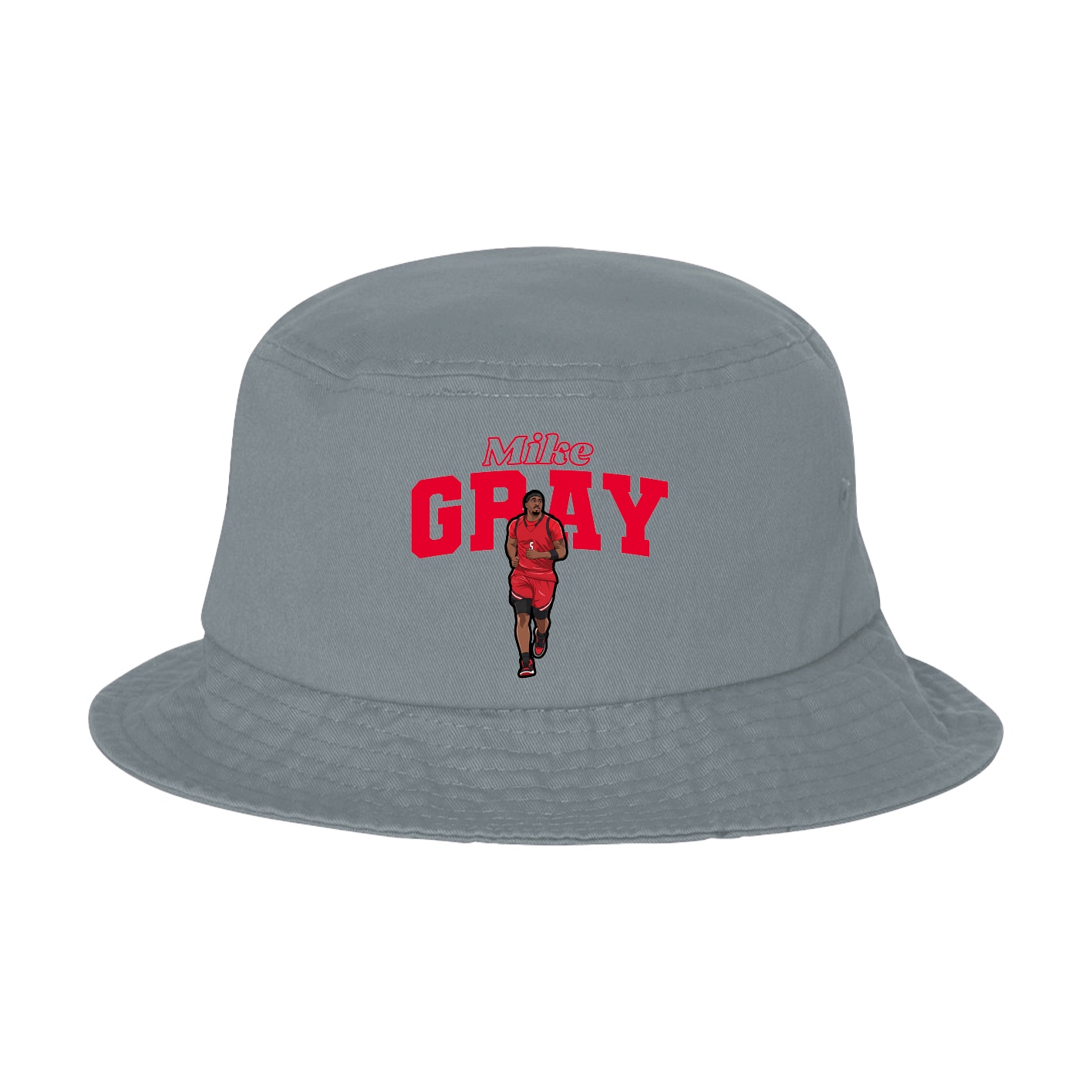 Bucket Cap — Name Arch in Grey