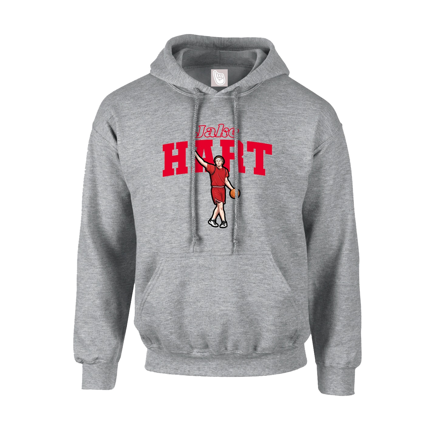 Youth Hoodie — Name Arch in Grey