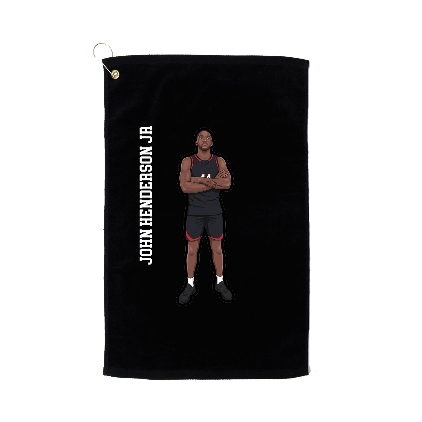 Golf Towel — Name Vertical in Black