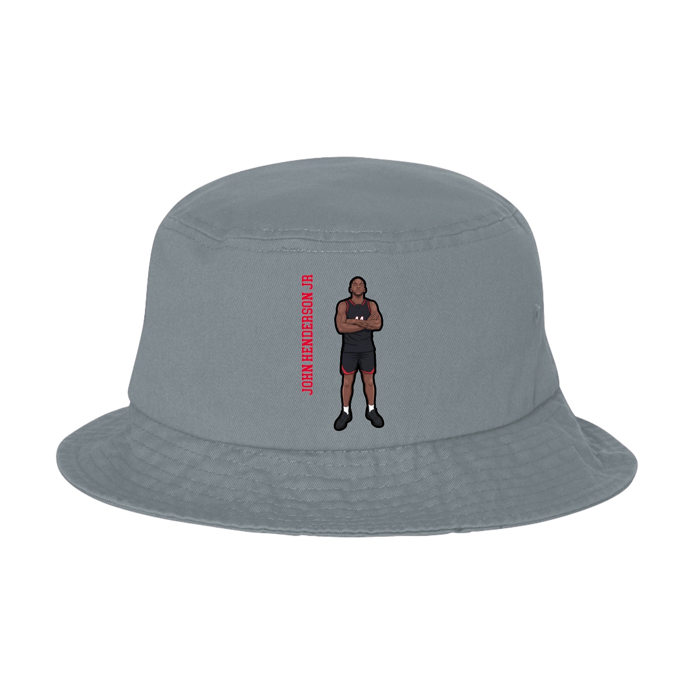 Bucket Cap — Name Vertical in Grey