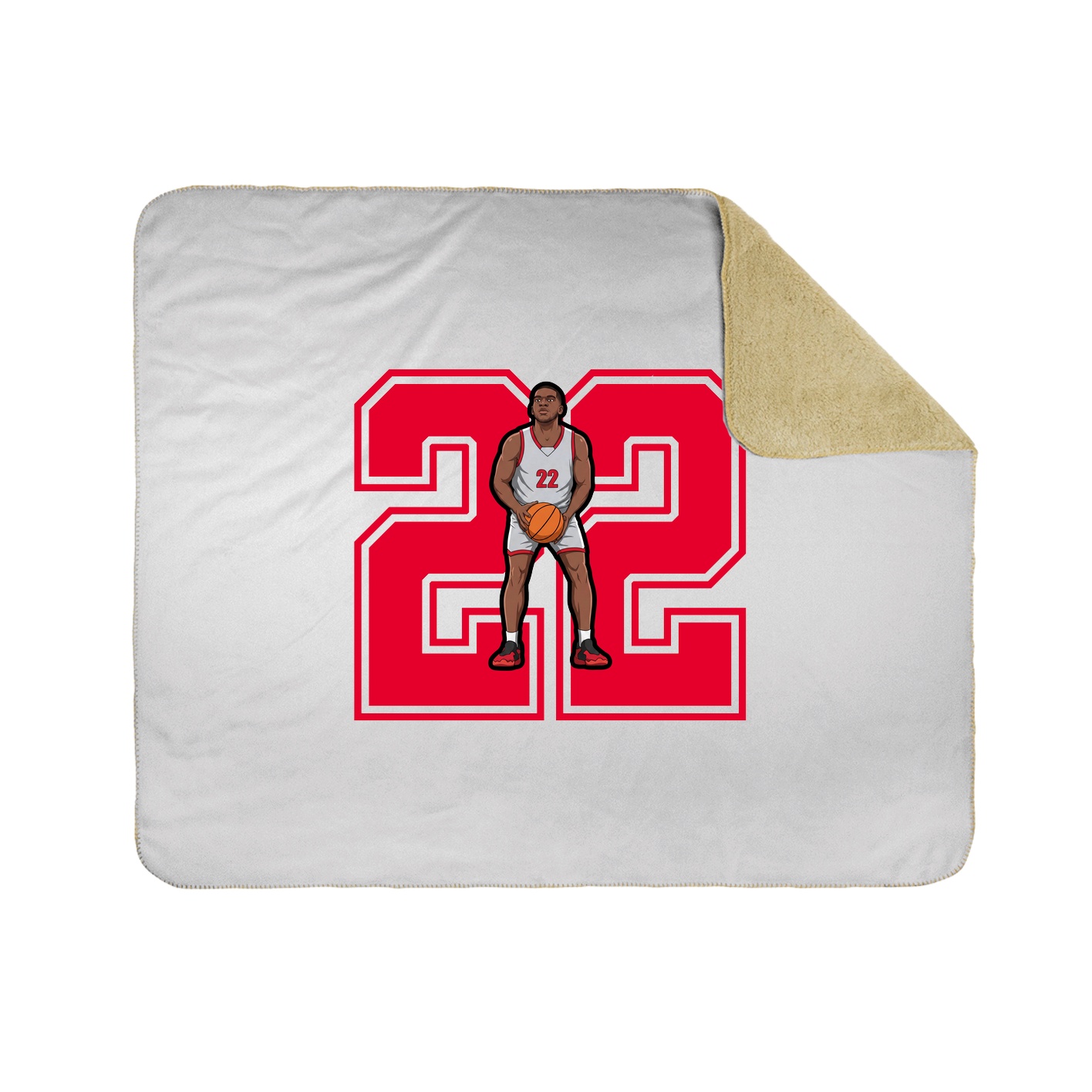 Throw Blanket — Number in White