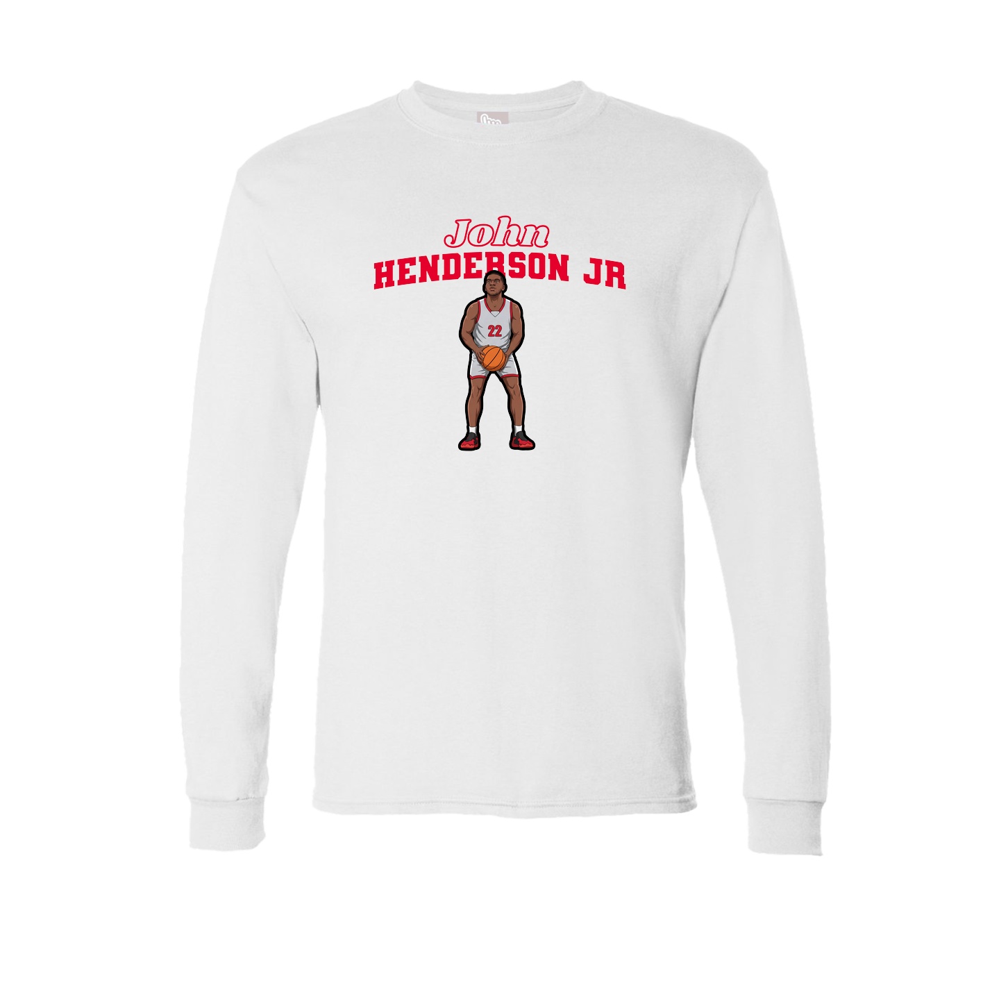 Long Sleeve Tee — Name Arch in White