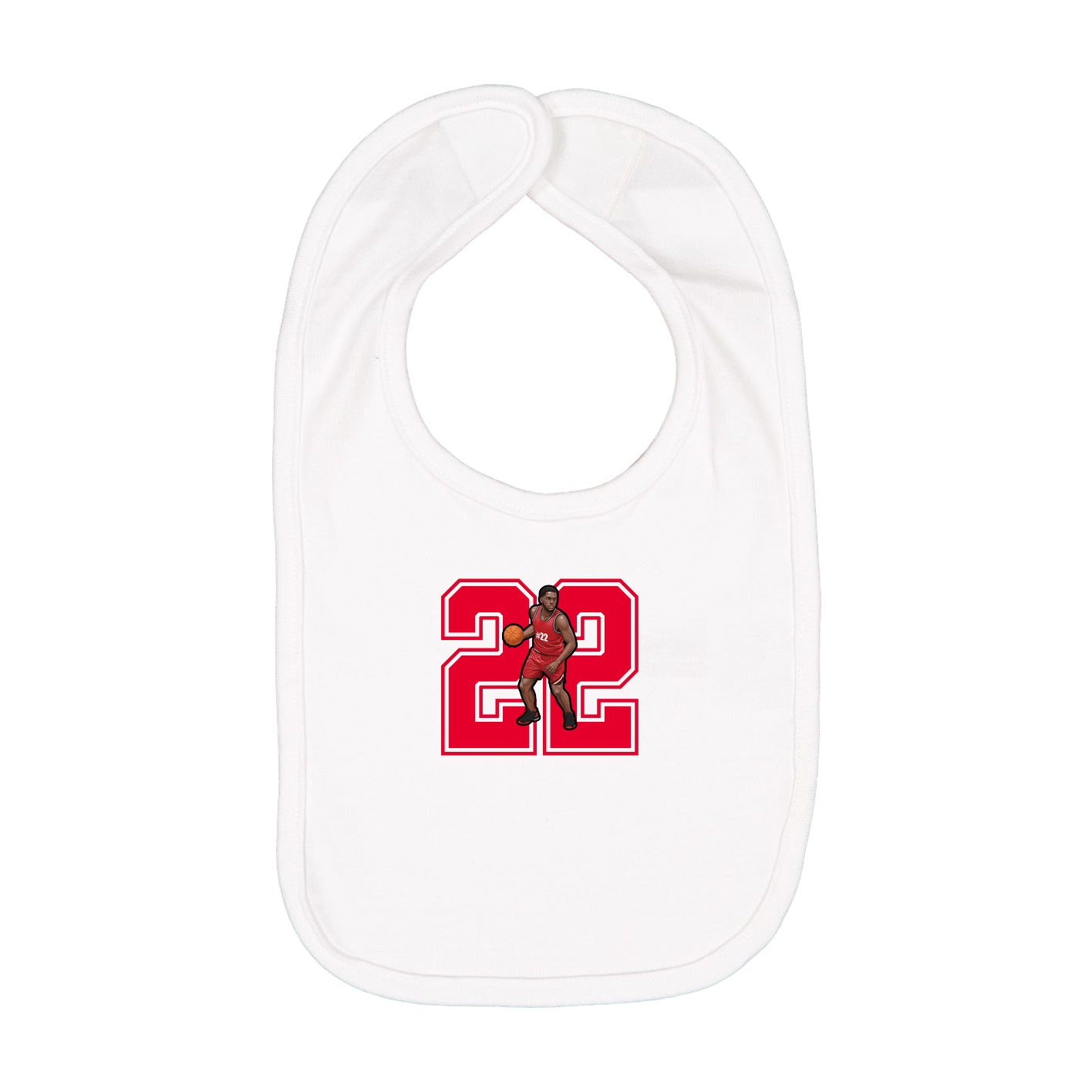 Infant Bib — Number in White