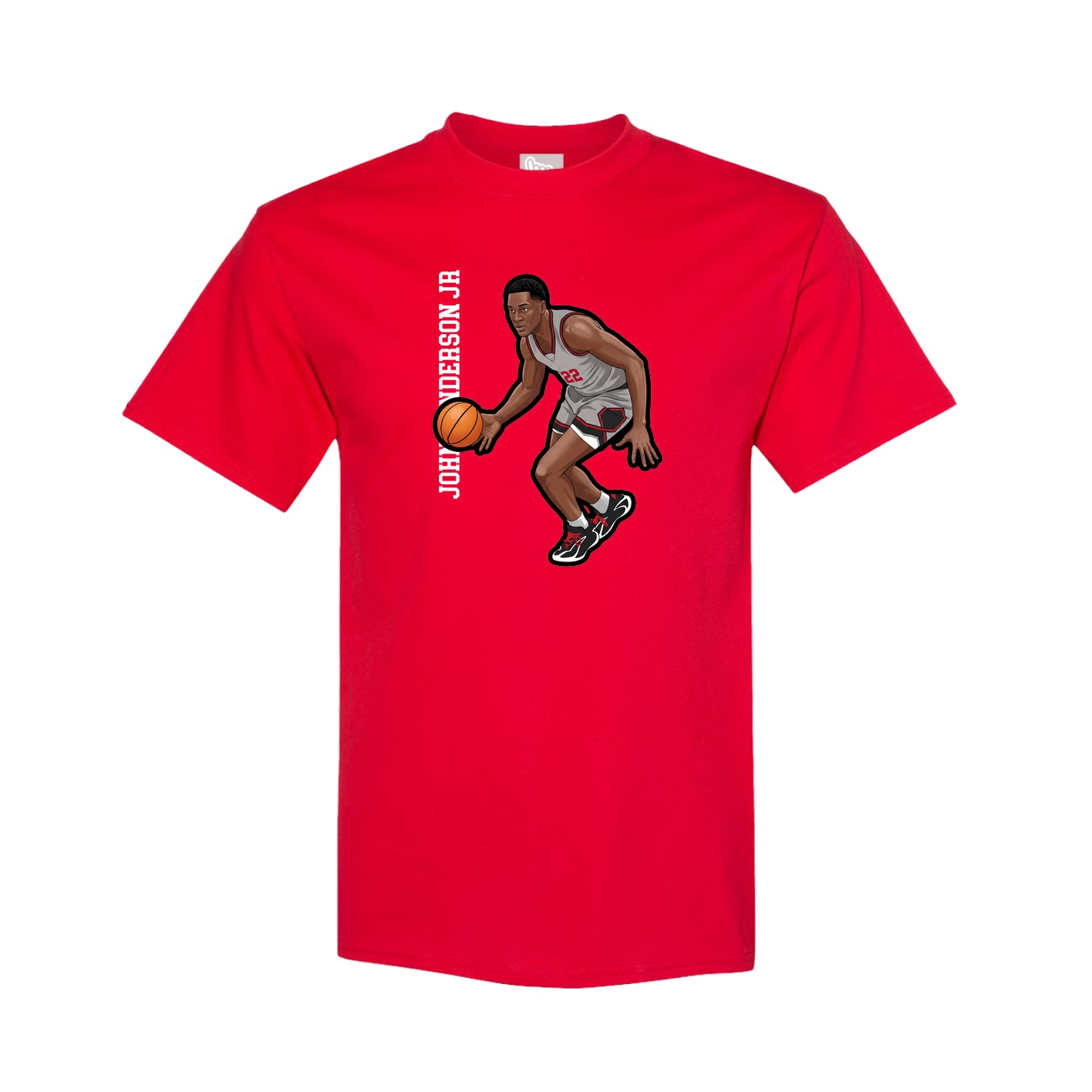 Youth Tee — Name Vertical in Red