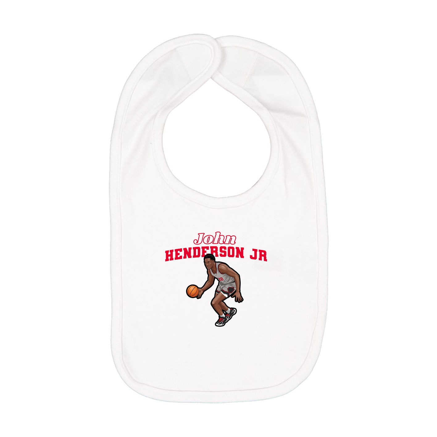 Infant Bib — Name Arch in White