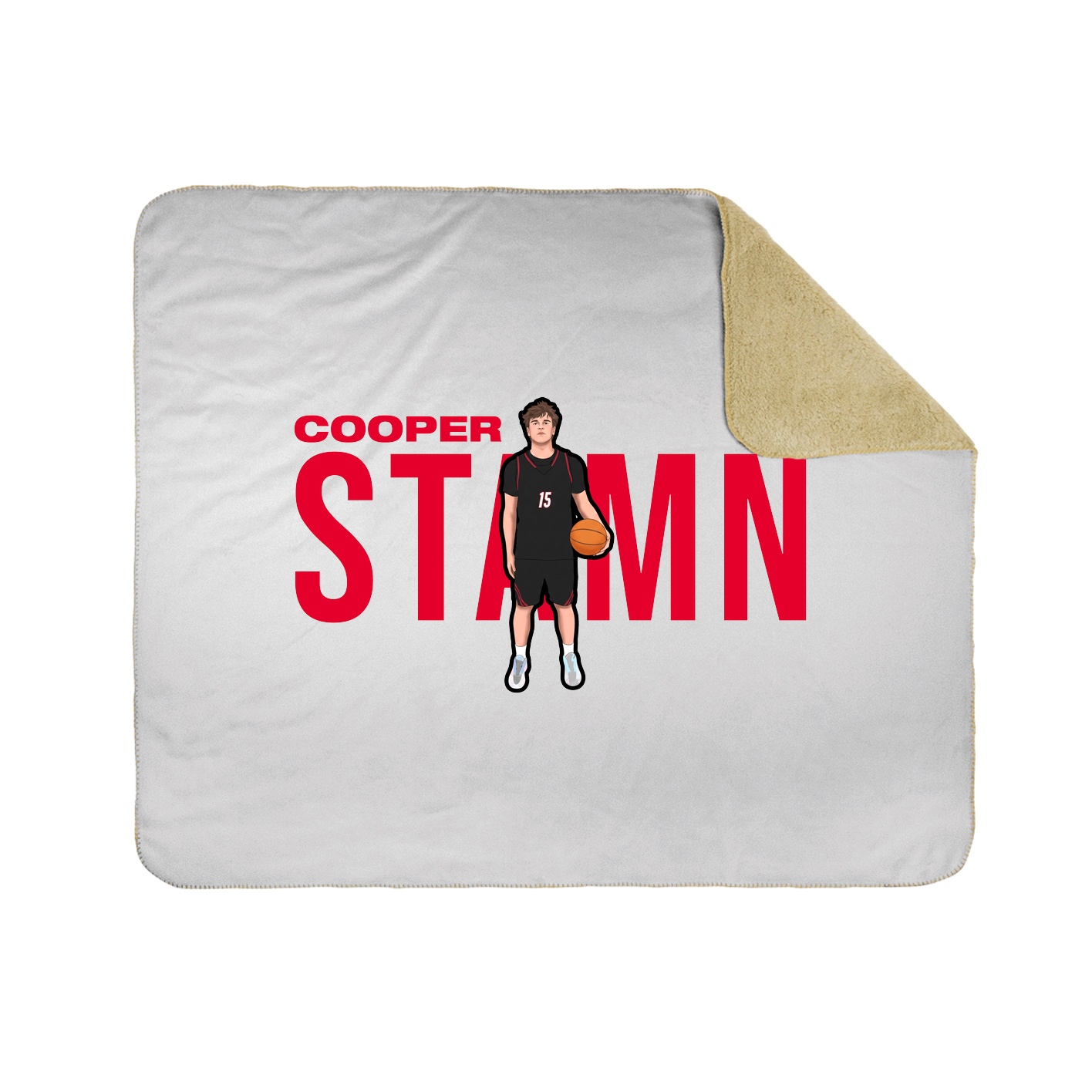 Throw Blanket — Player Name in White