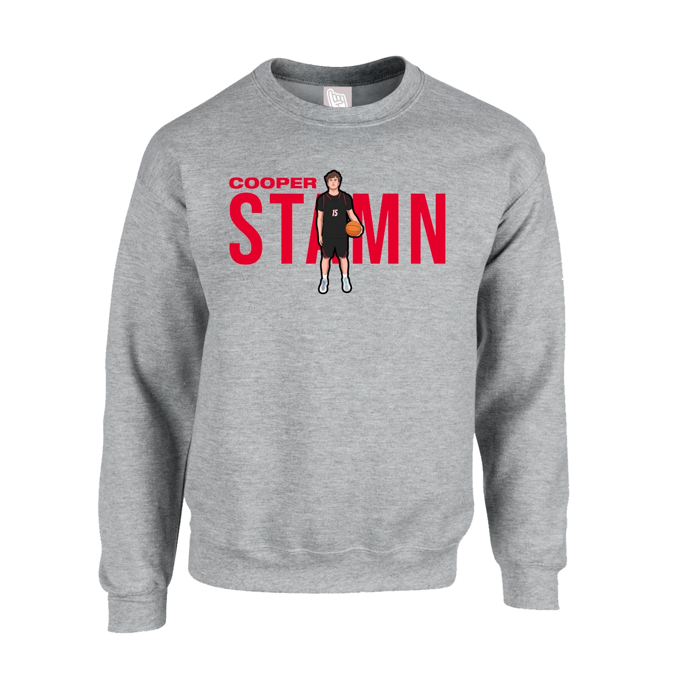 Fleece Crew — Player Name in Grey