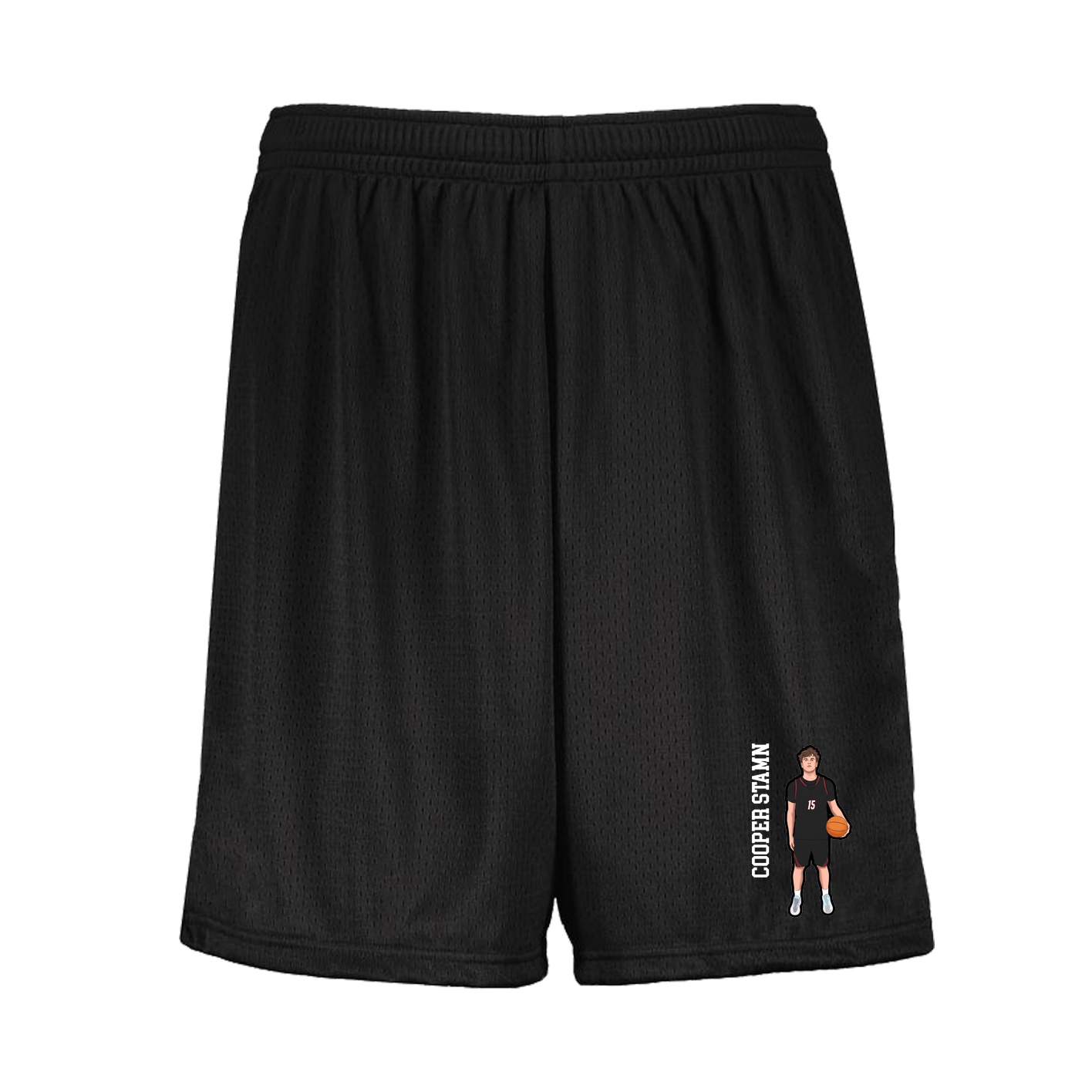 Shorts — Name Vertical in Black