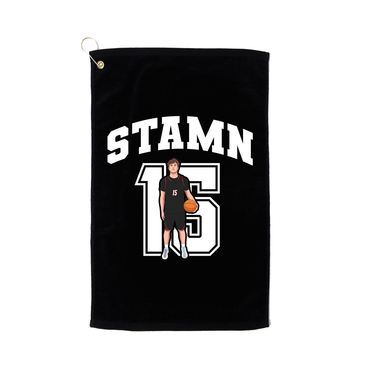 Golf Towel — Number in Black