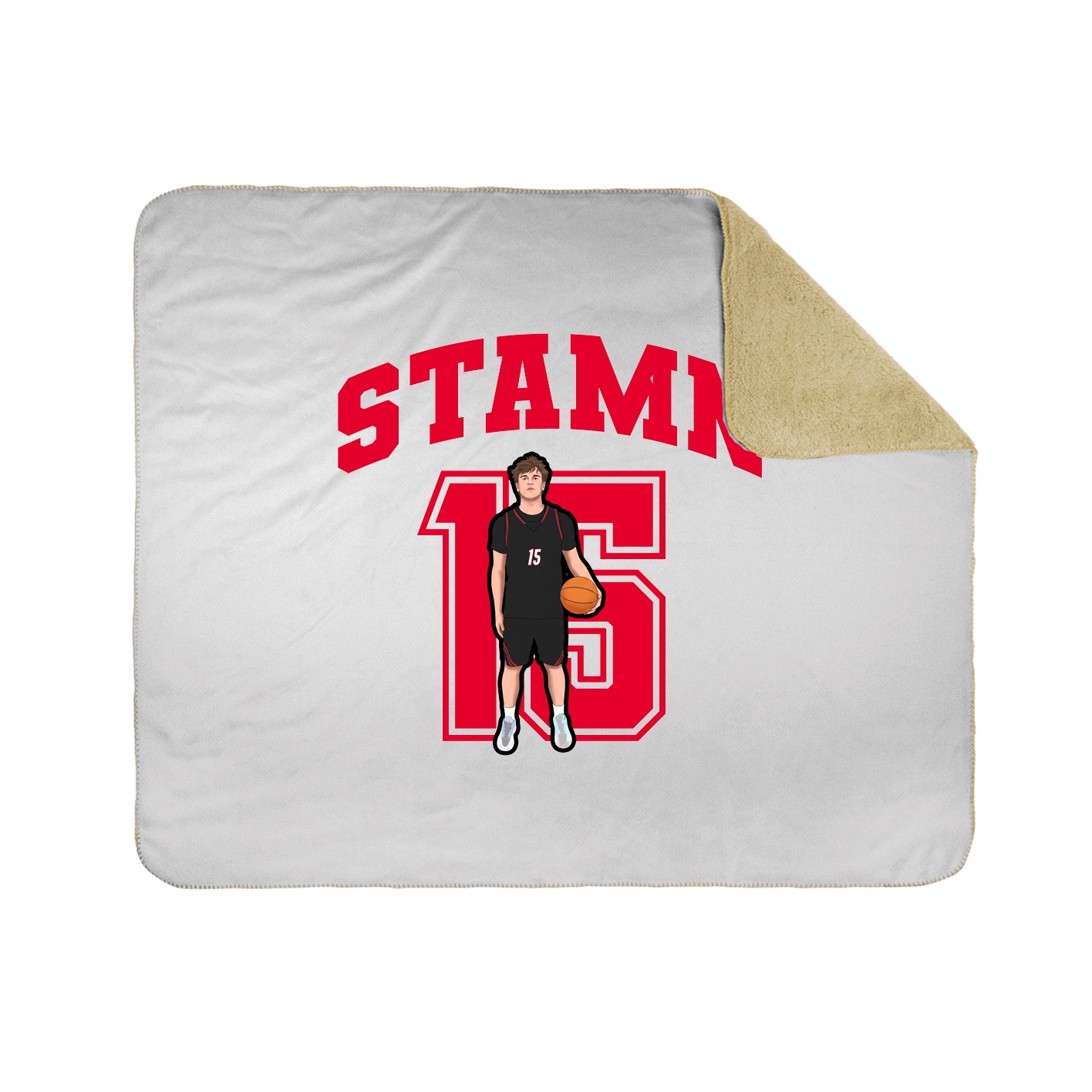 Throw Blanket — Number in White