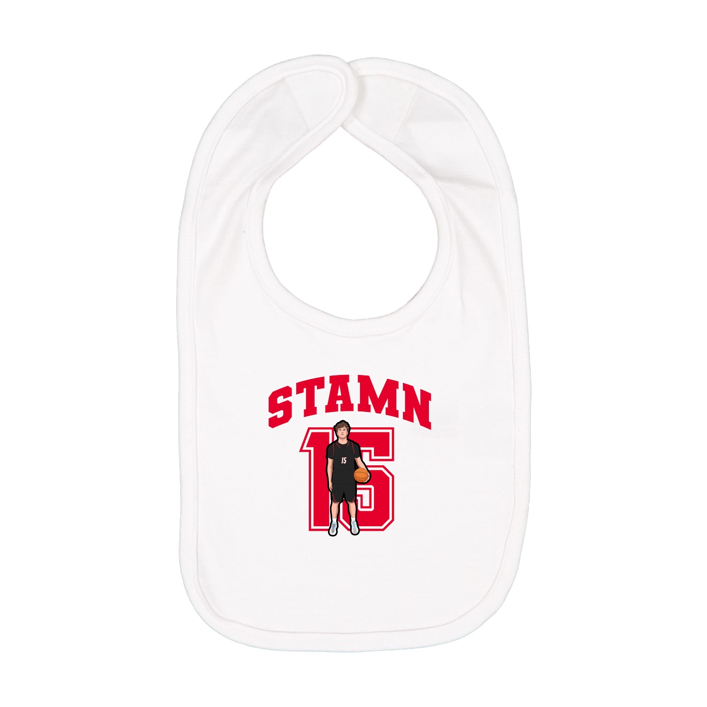 Infant Bib — Number in White