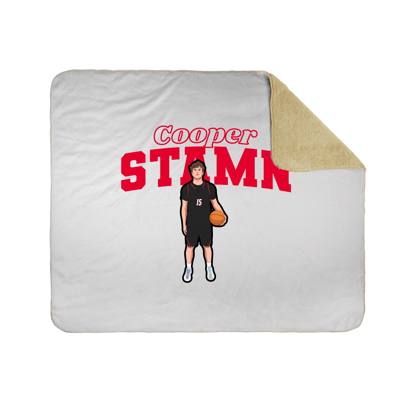 Throw Blanket — Name Arch in White