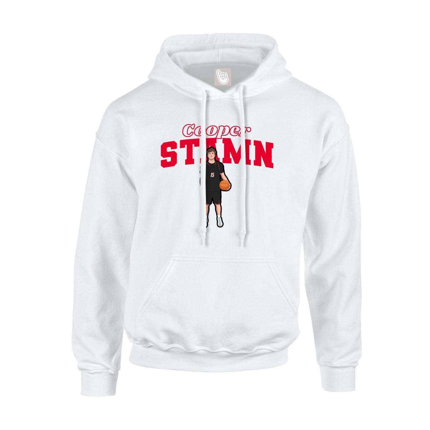 Hoodie — Name Arch in White