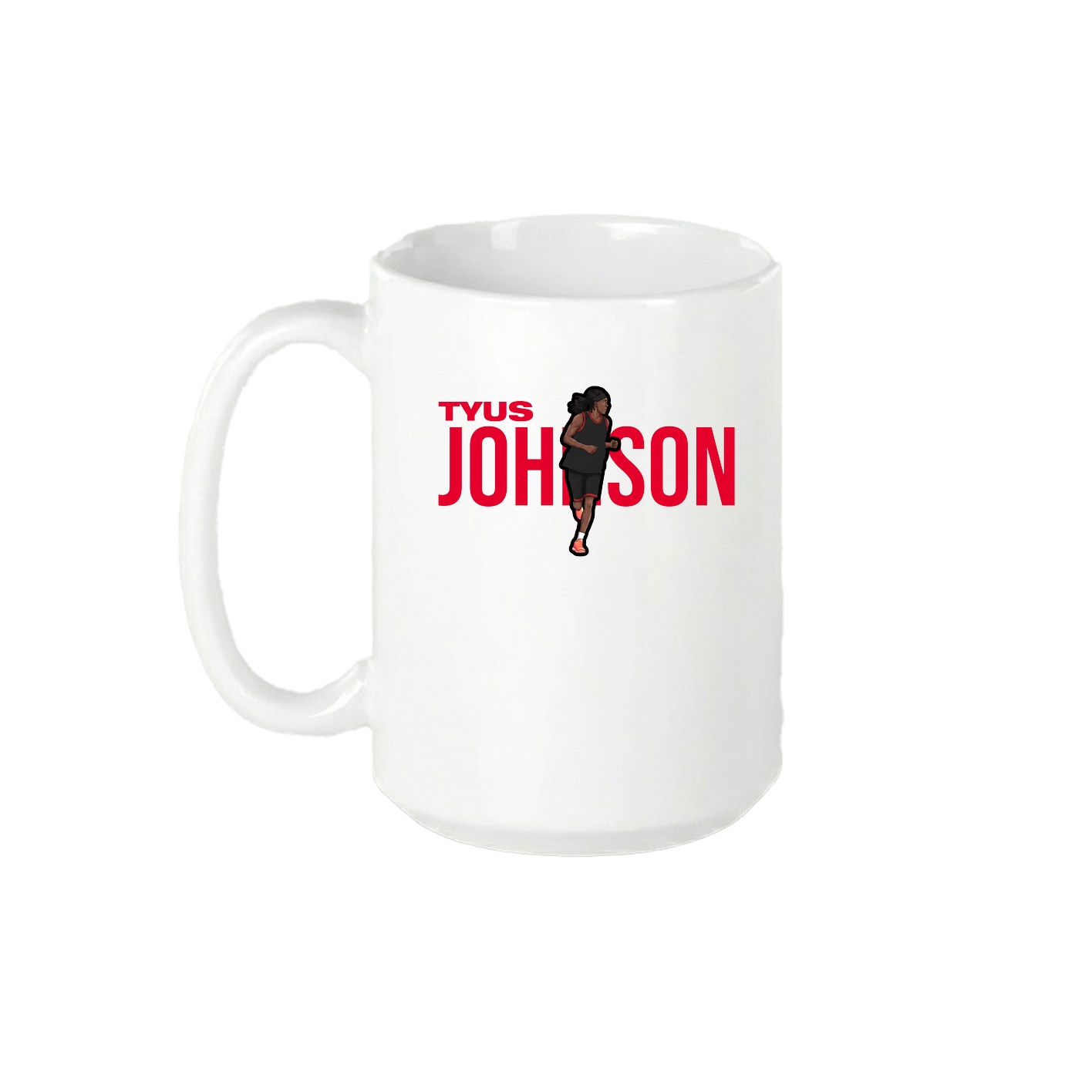 15oz Coffee Mug — Player Name in White