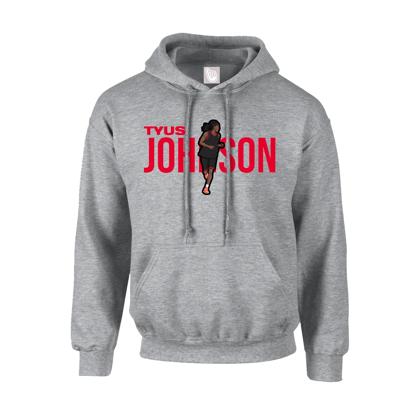 Youth Hoodie — Player Name in Grey