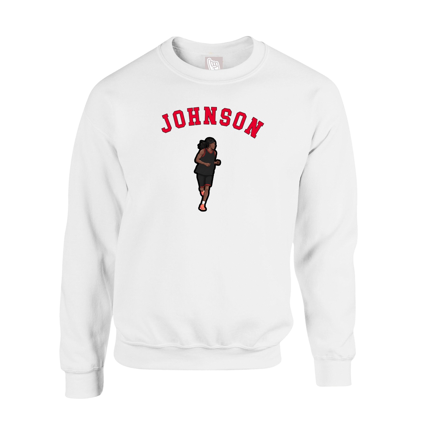 Fleece Crew — Shirsey Arch in White