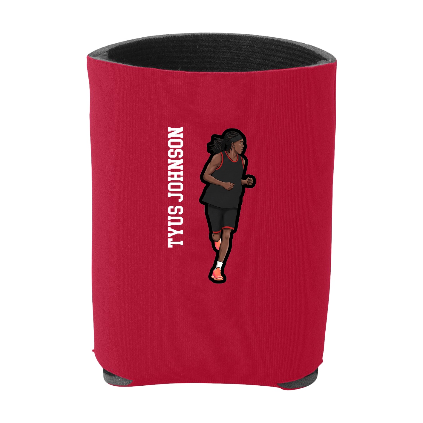 Can Holder — Name Vertical in Red