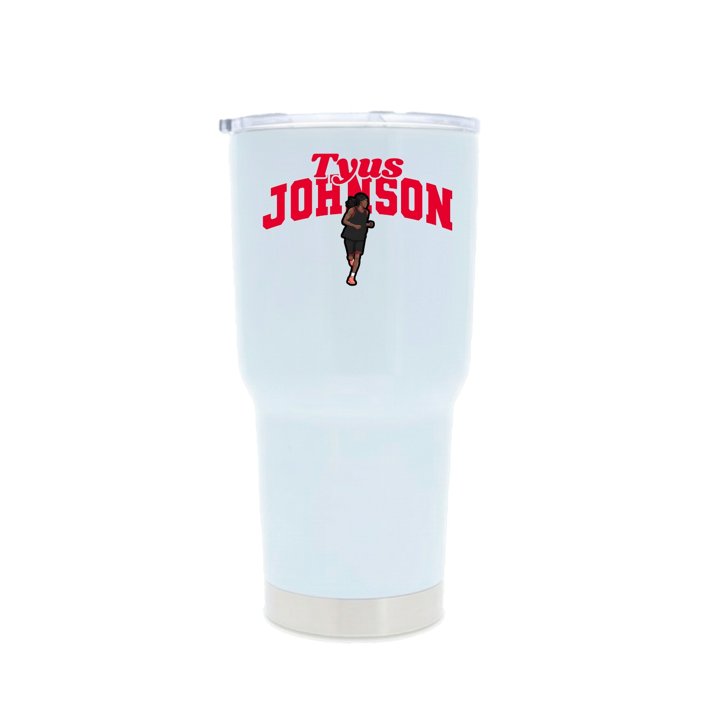 30oz Stainless Steel Tumbler — Signature Arch in White