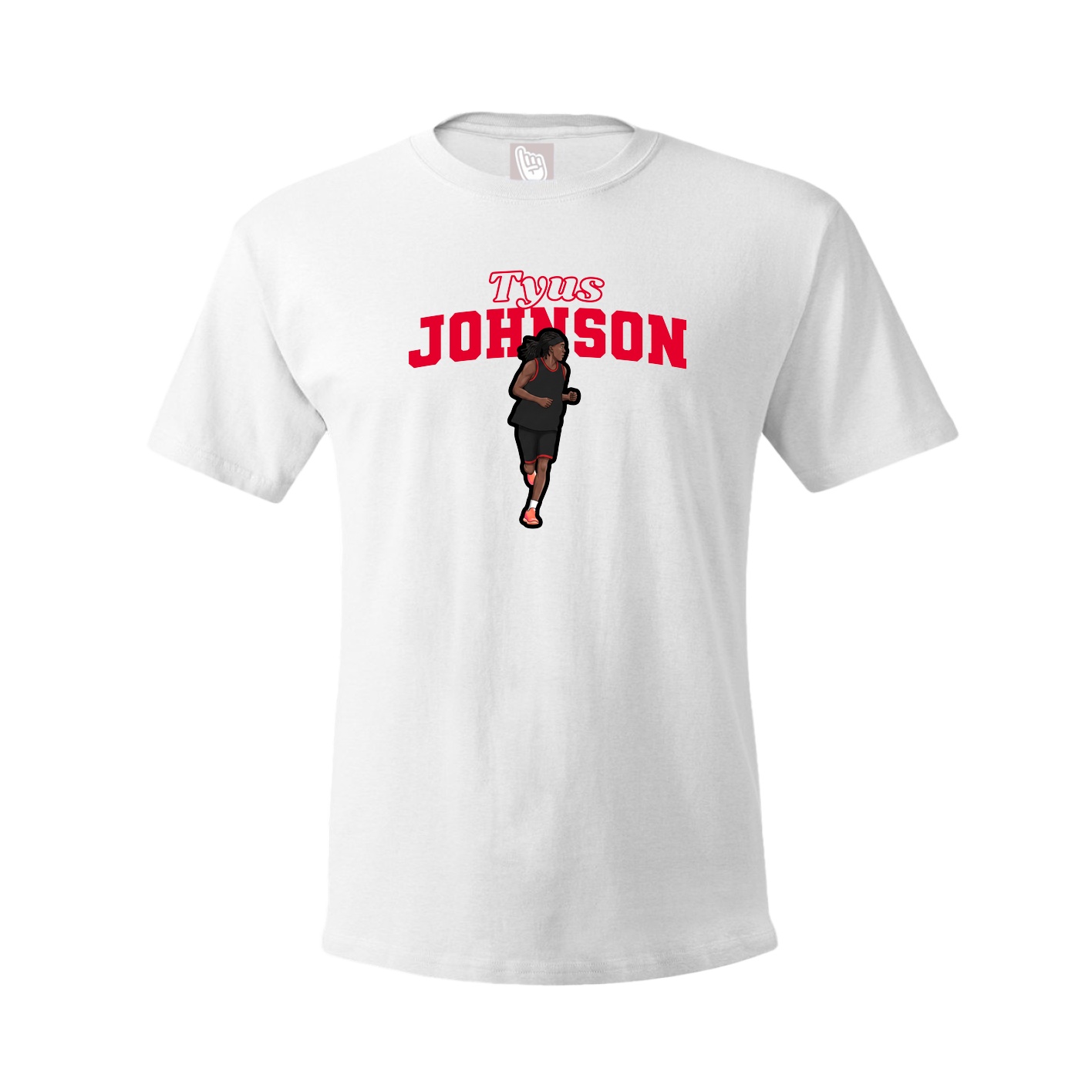 Youth Tee — Name Arch in White