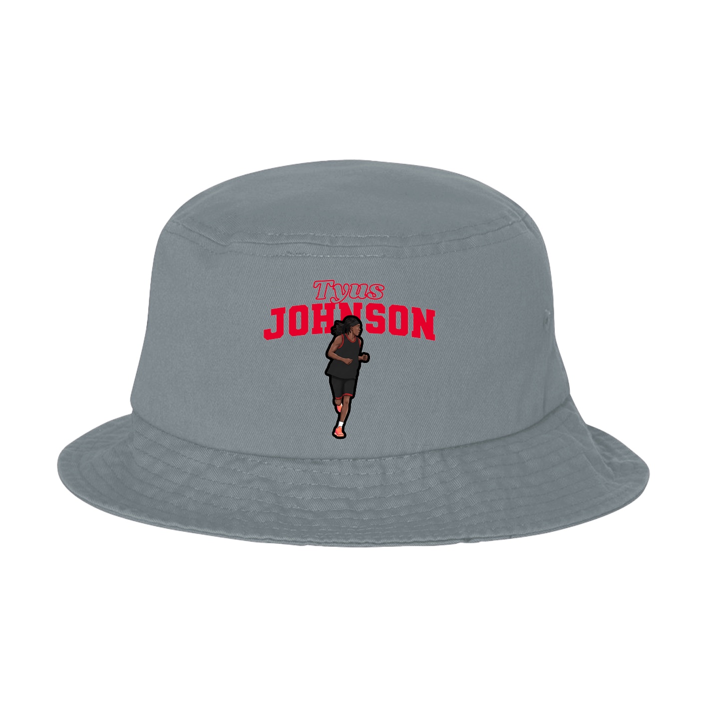 Bucket Cap — Name Arch in Grey
