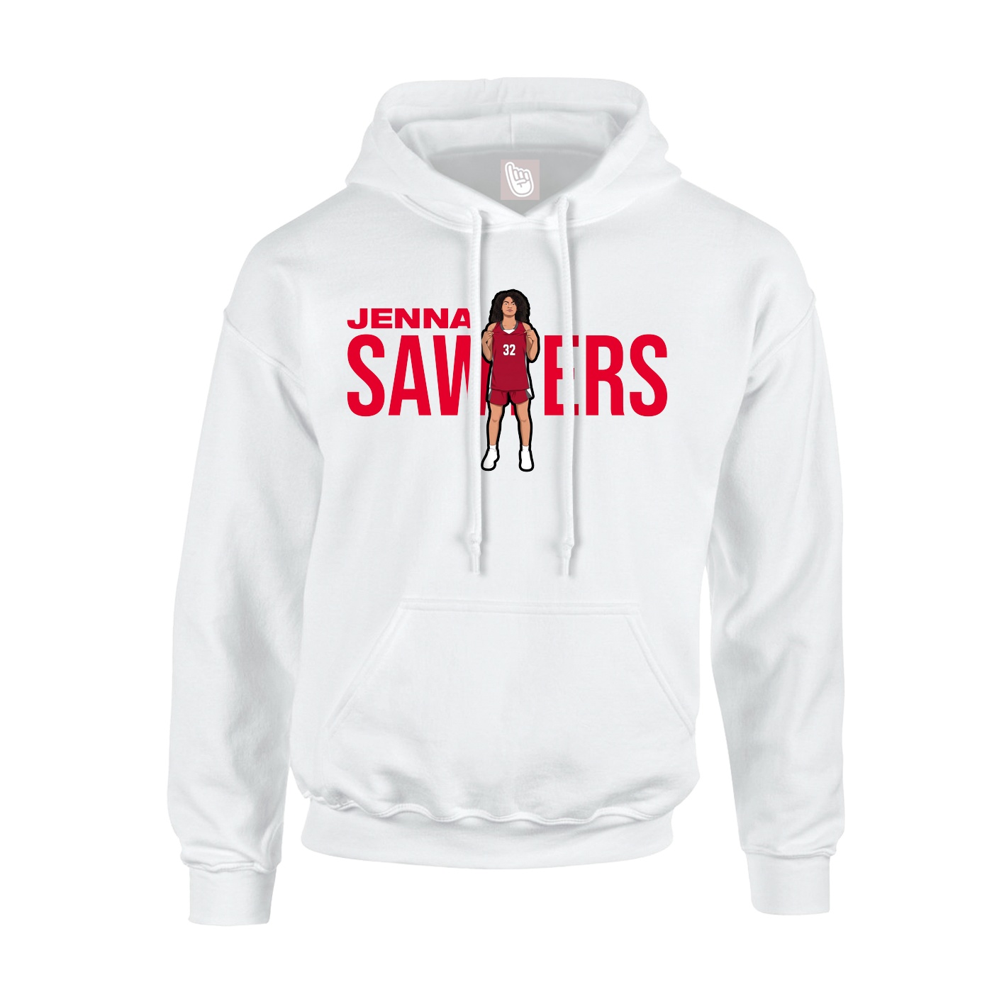 Youth Hoodie — Player Name in White