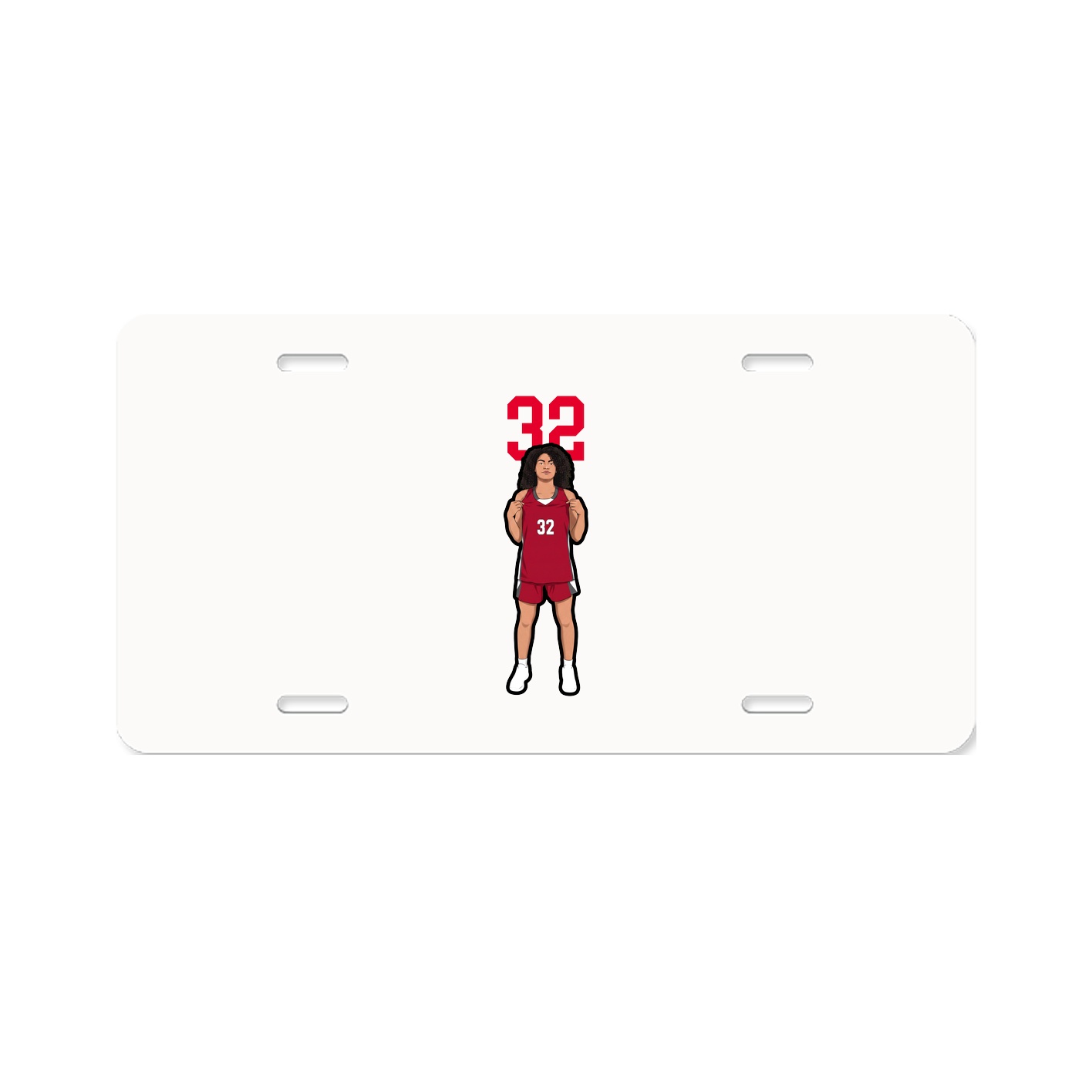 License Plate — Number Top in Classic