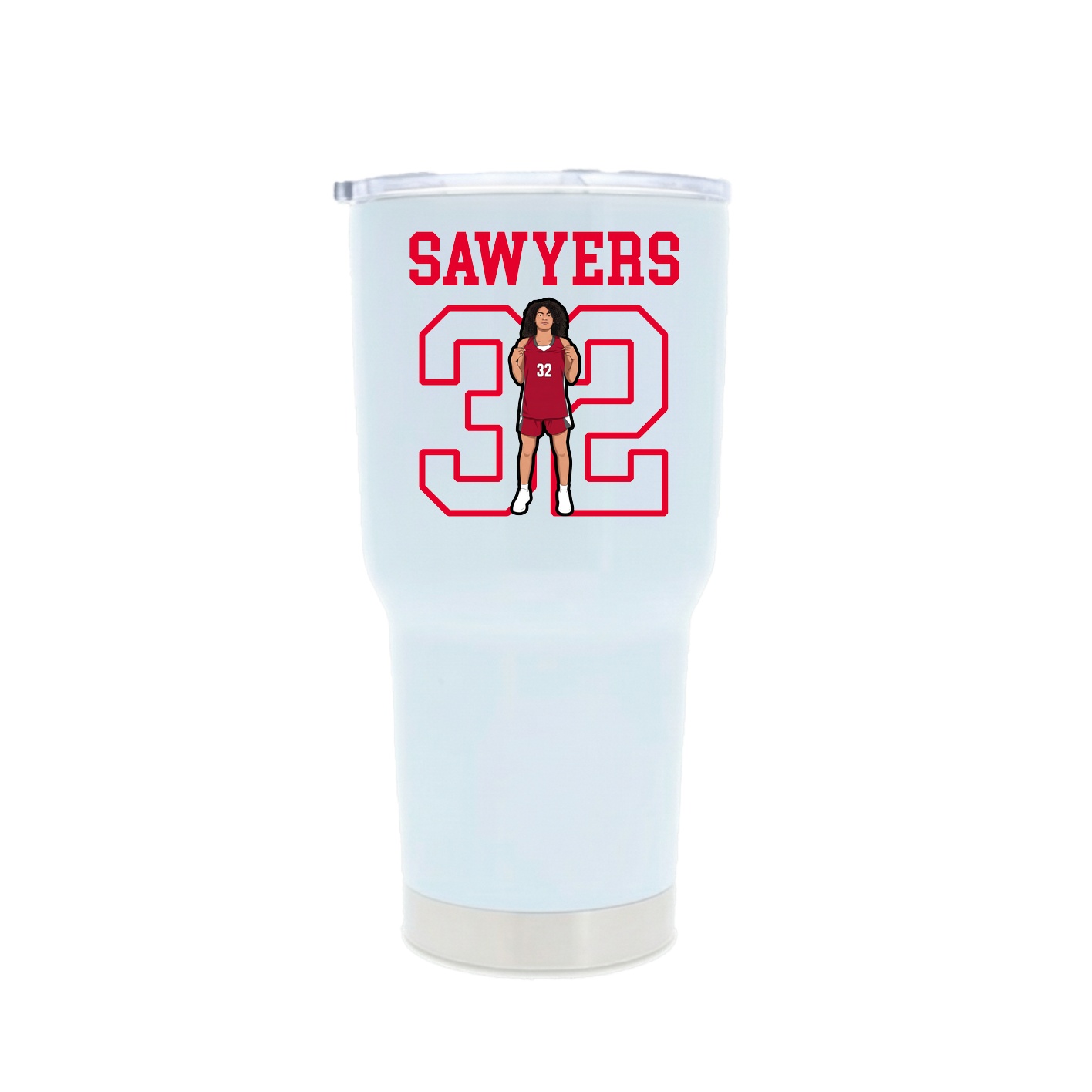 30oz Stainless Steel Tumbler — Shirsey in White