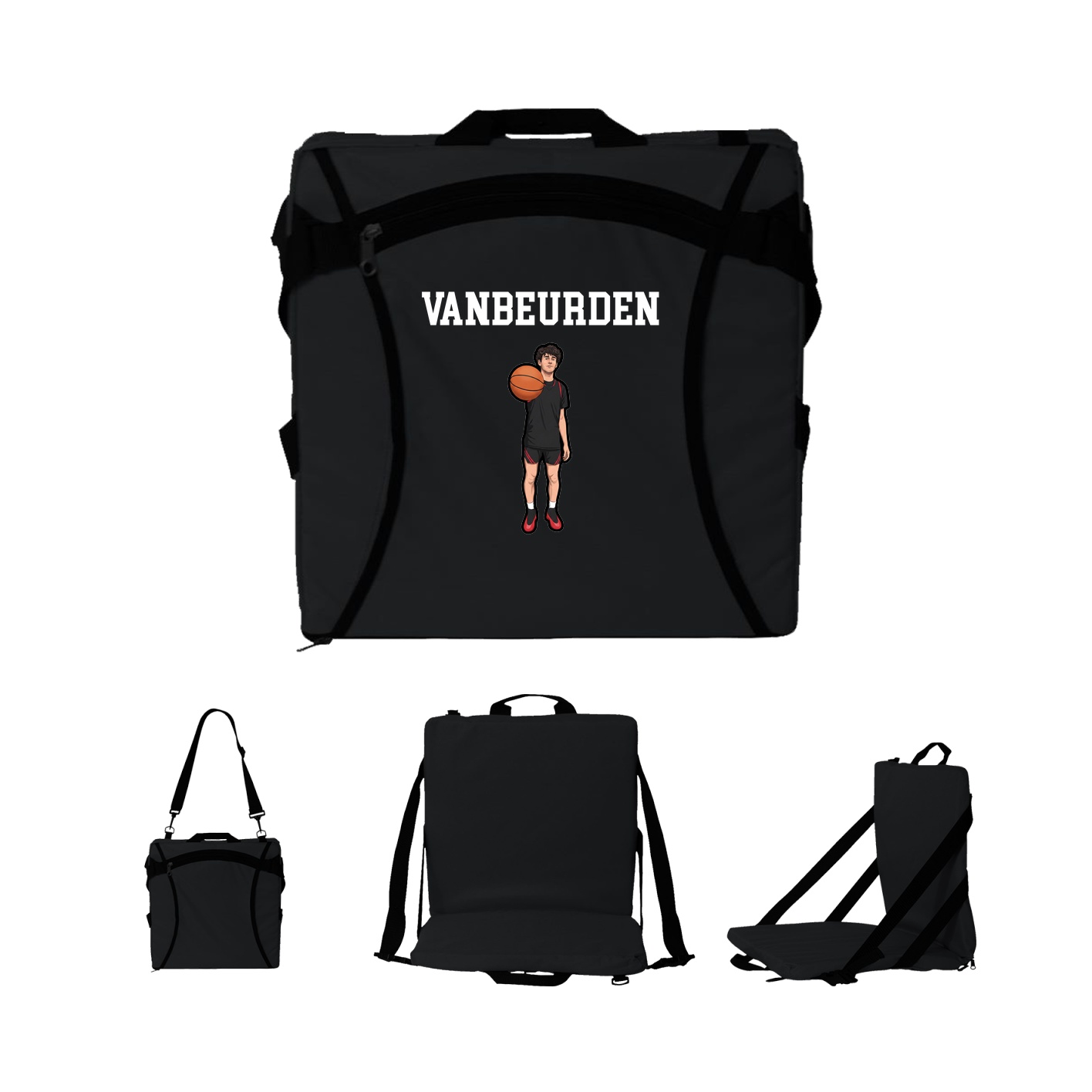 Folding Stadium Seat — Shirsey in Black