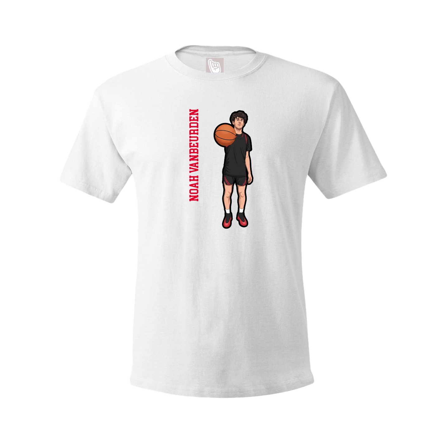 Tee — Name Vertical in White