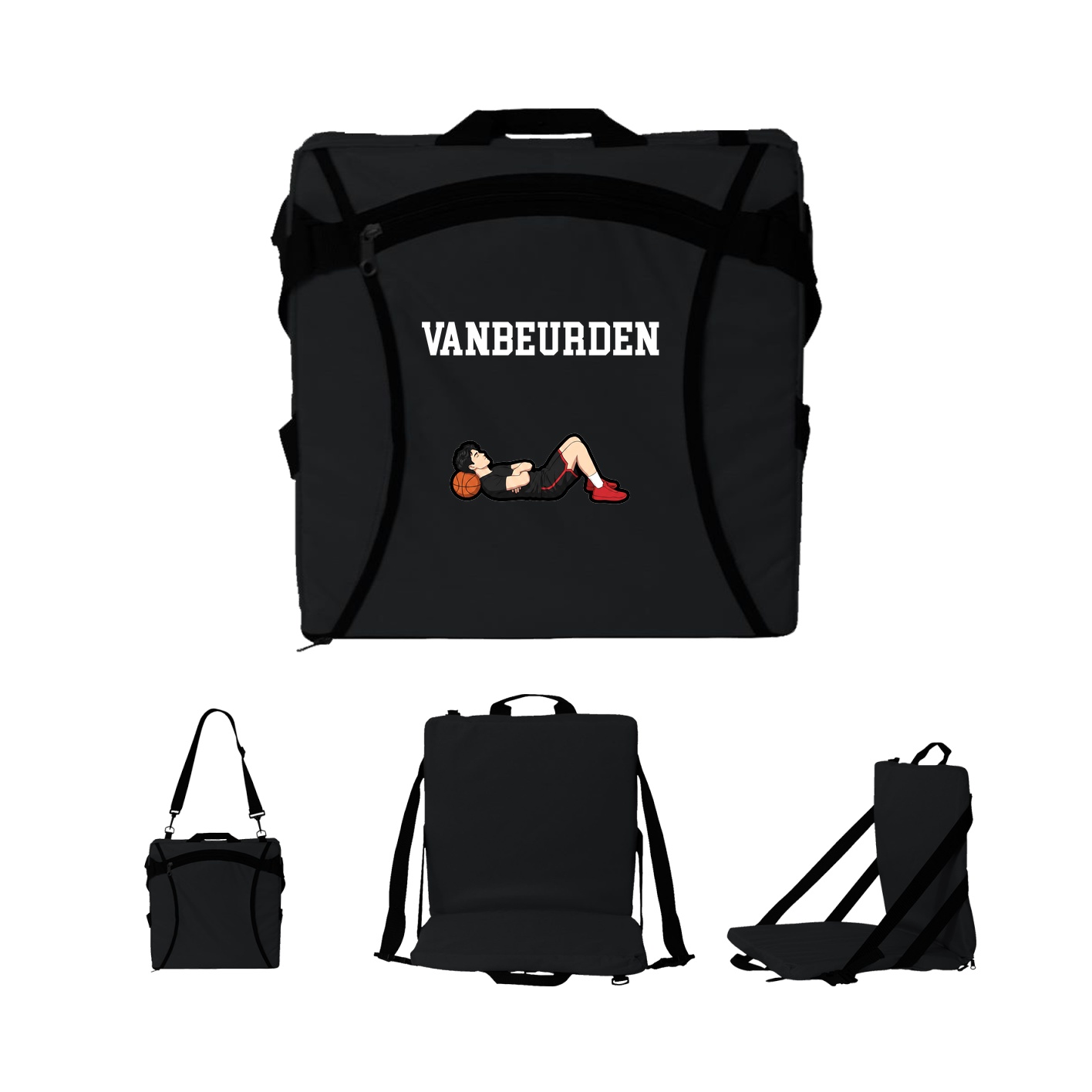 Folding Stadium Seat — Shirsey in Black