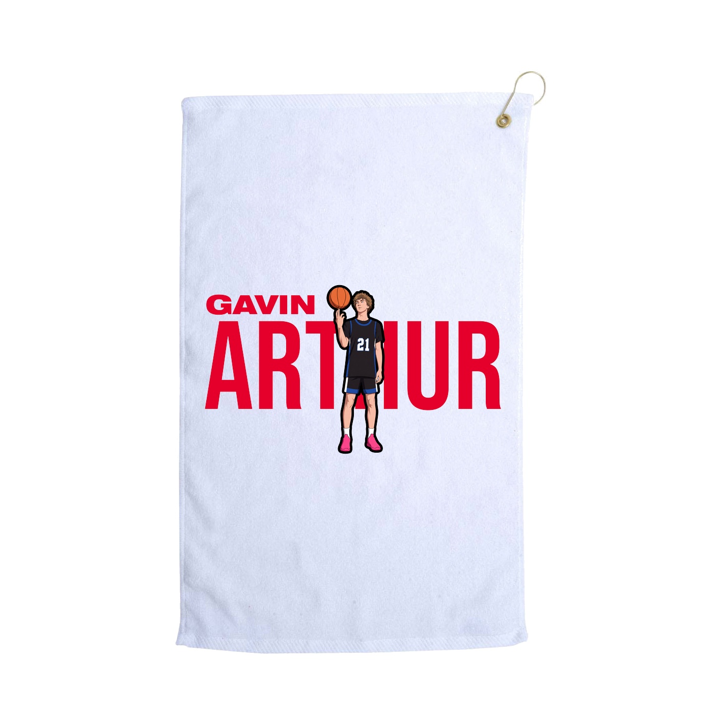 Golf Towel — Player Name in White