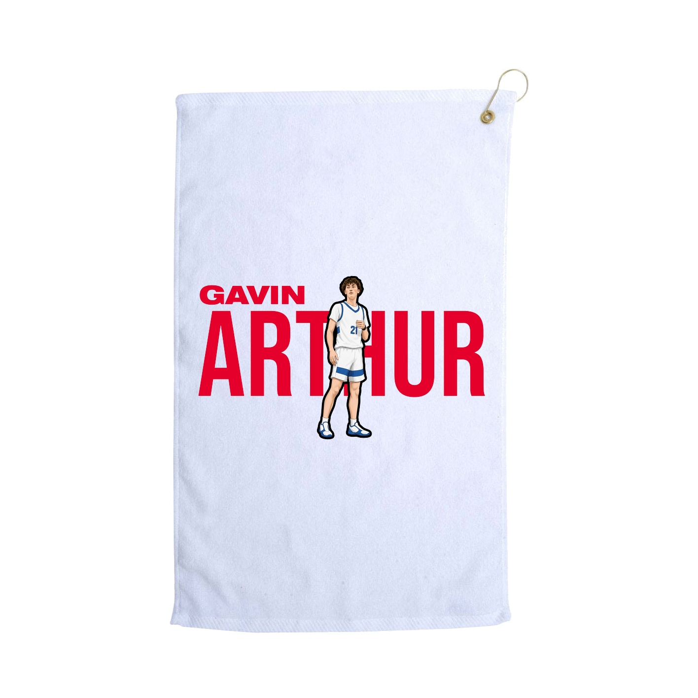 Golf Towel — Player Name in White