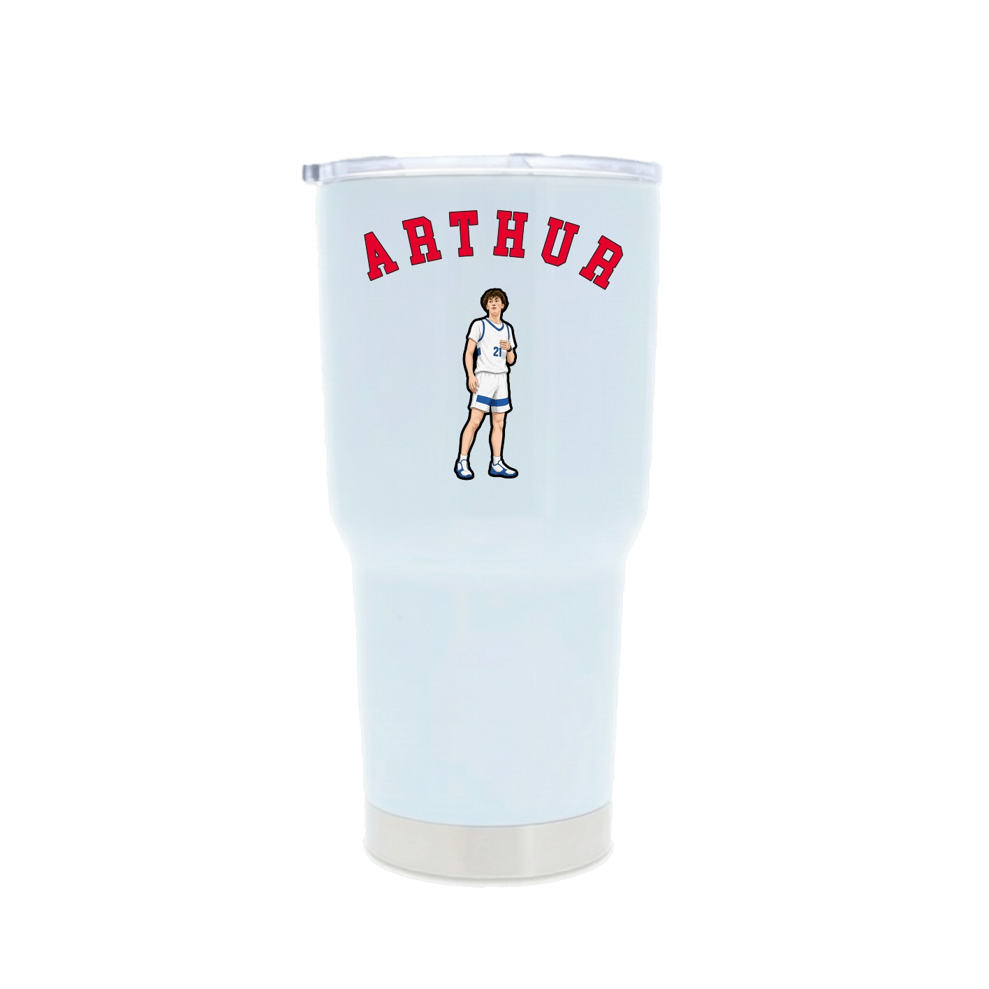 30oz Stainless Steel Tumbler — Shirsey Arch in White