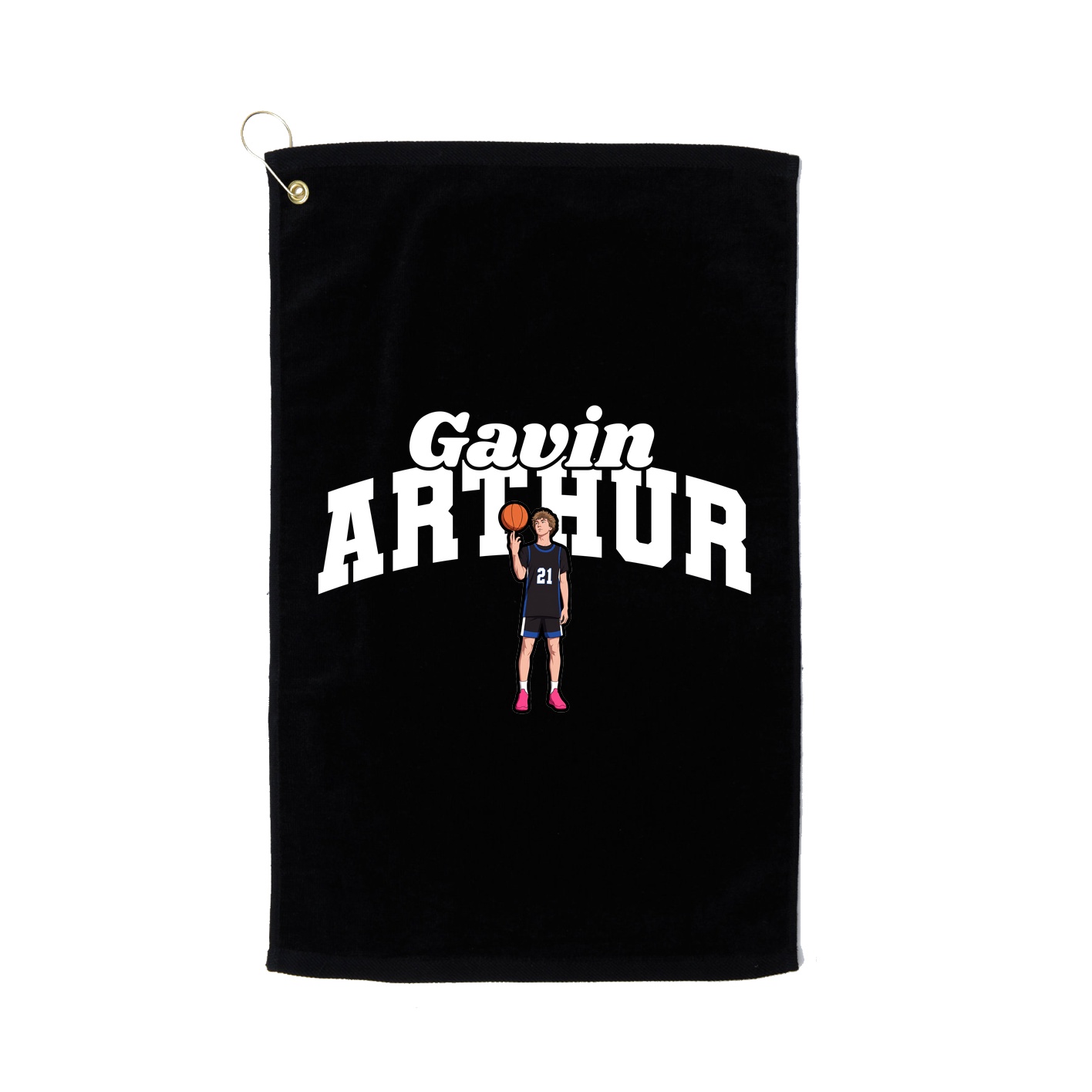 Golf Towel — Signature Arch in Black
