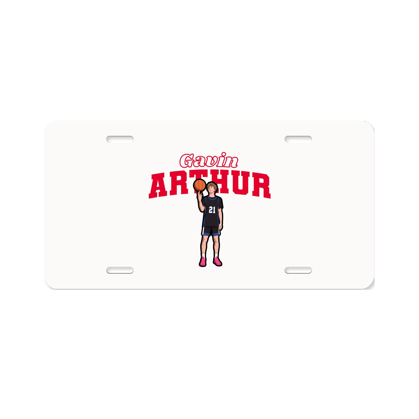 License Plate — Name Arch in Classic