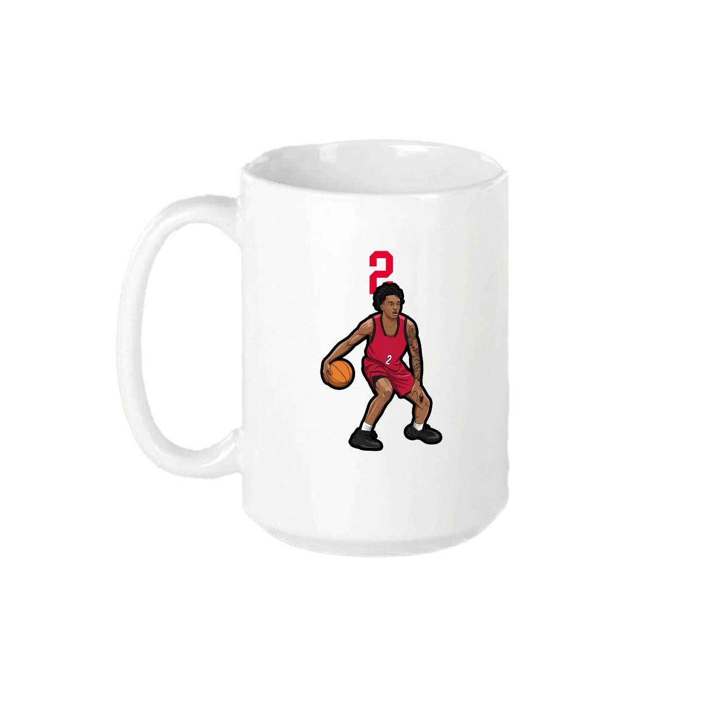 15oz Coffee Mug — Number Top in White