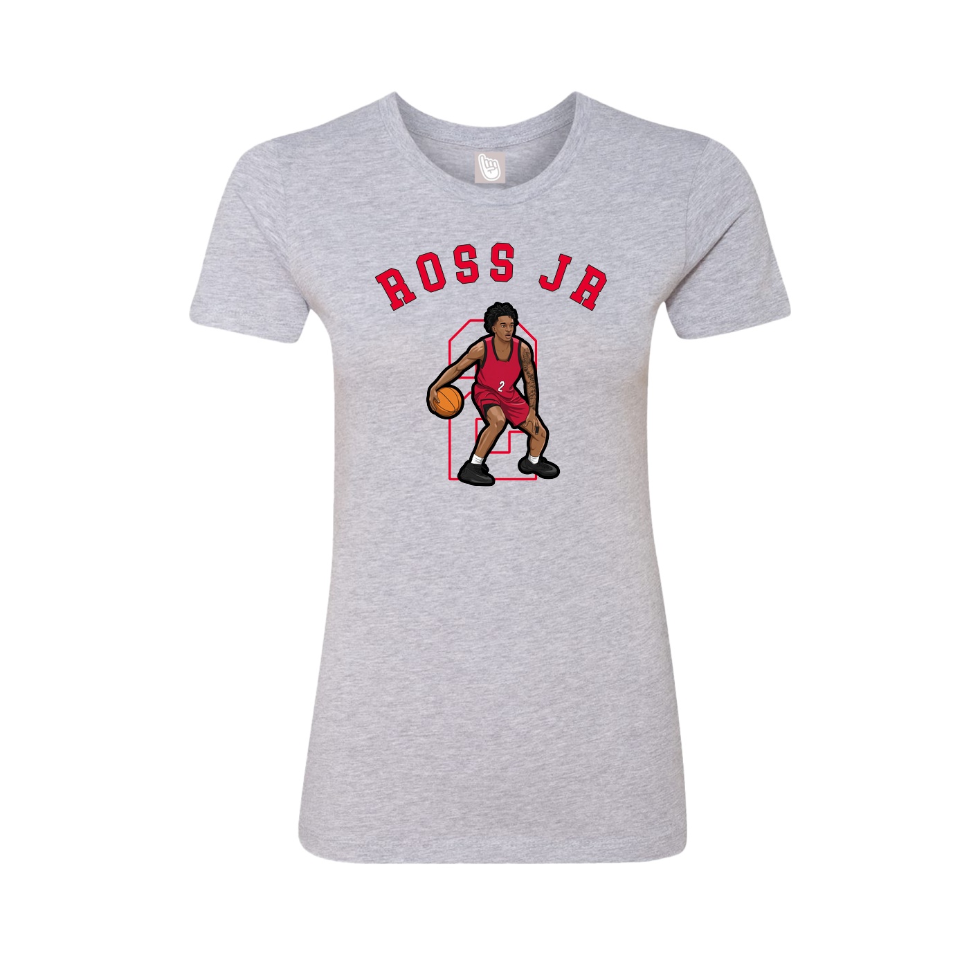 Fitted Women's Tee — Shirsey Arch in Grey