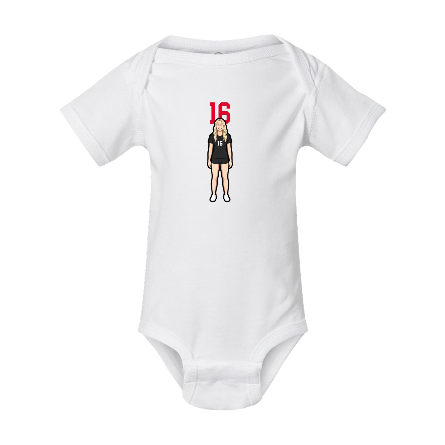 Baby Onesie — Number Top in White