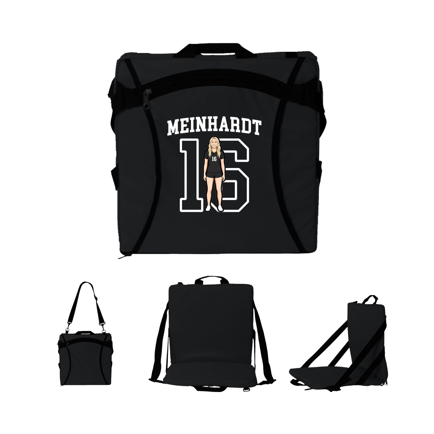 Folding Stadium Seat — Shirsey in Black