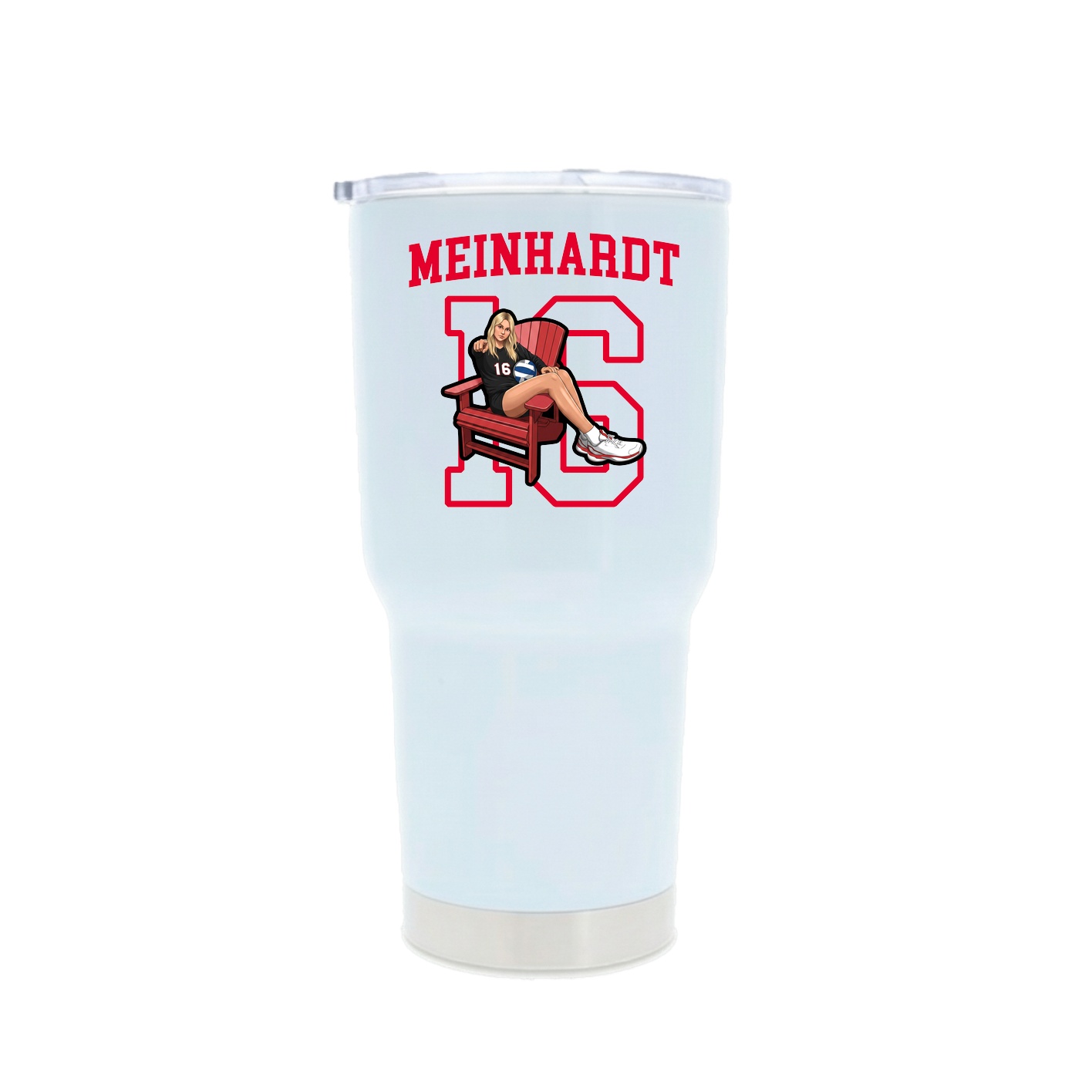 30oz Stainless Steel Tumbler — Shirsey in White