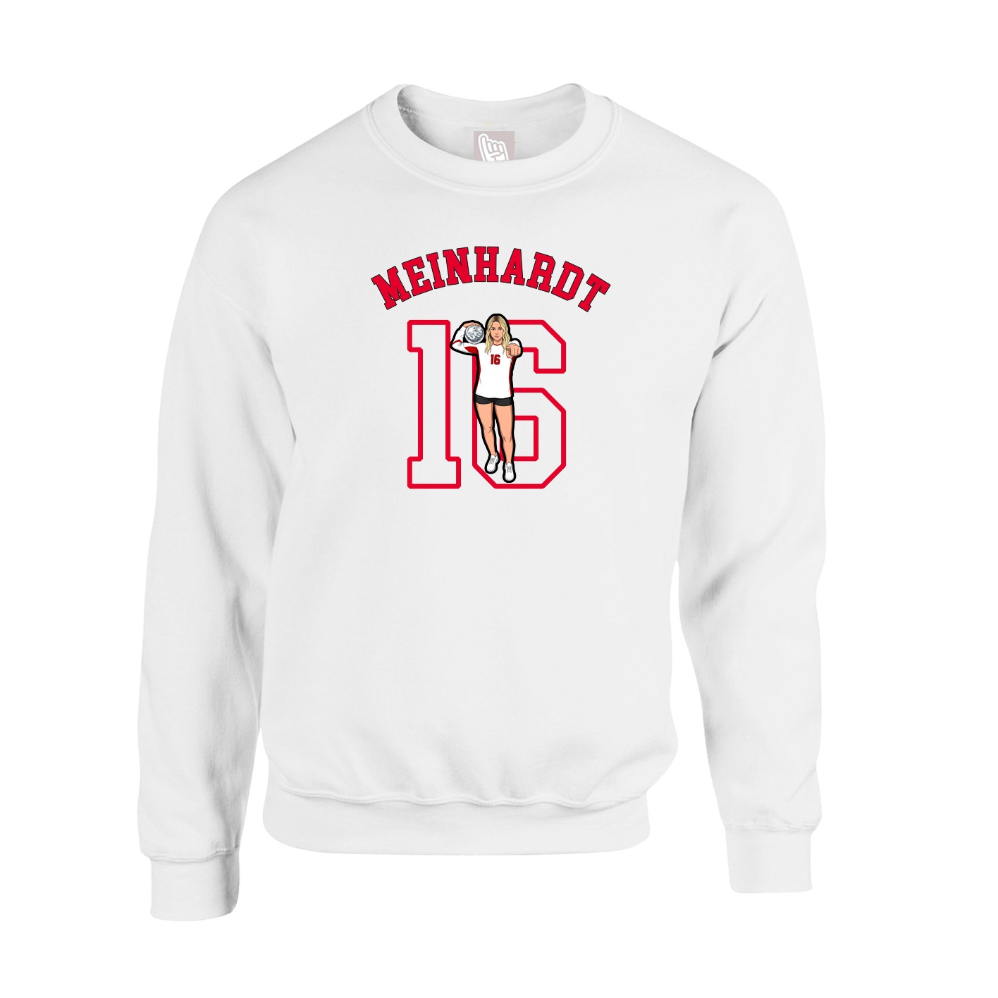 Fleece Crew — Shirsey Arch in White